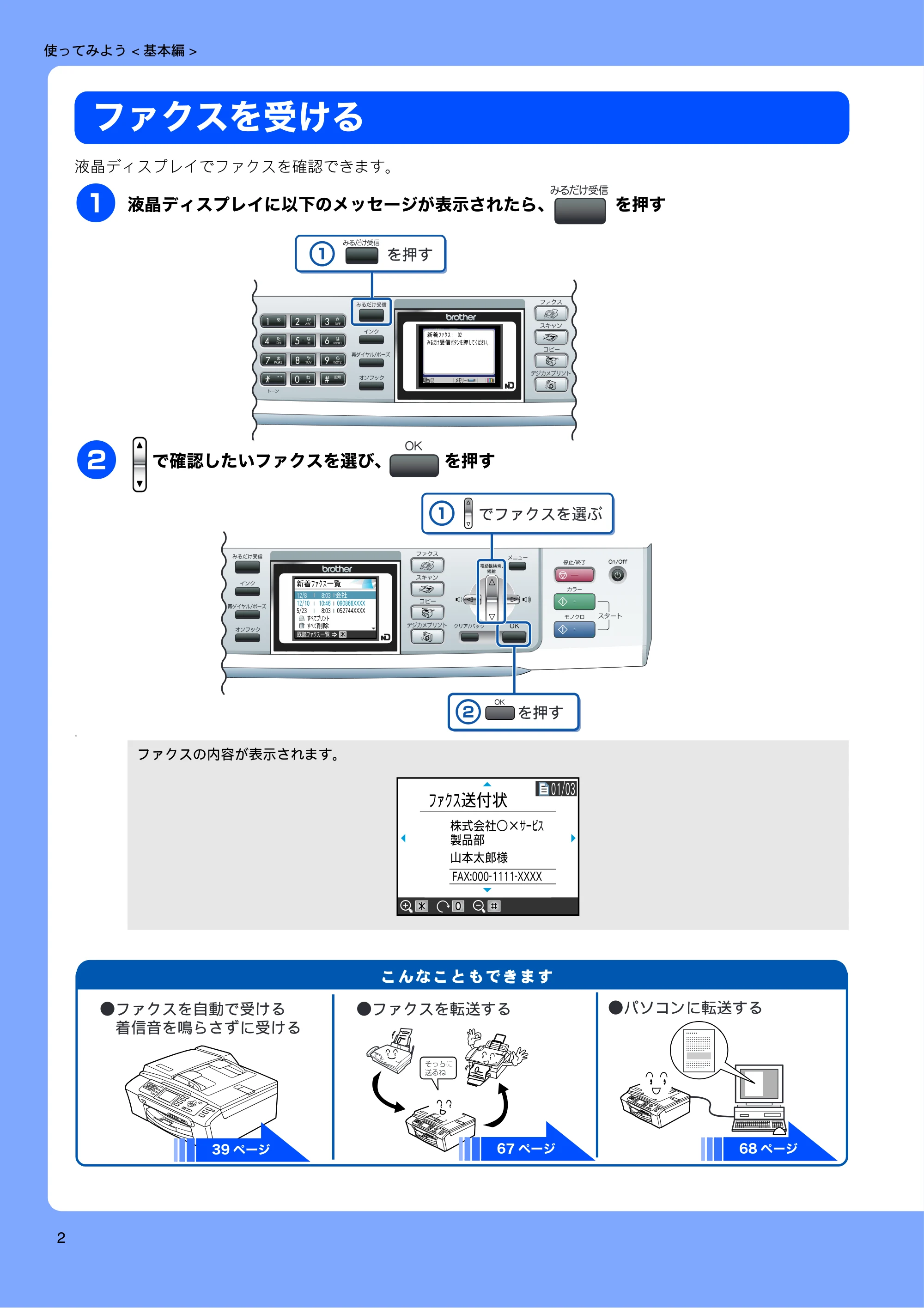 ブラザー MFC-460CN 取扱説明書（本体） — ファクスを受ける — 原本ページ — 4ページ