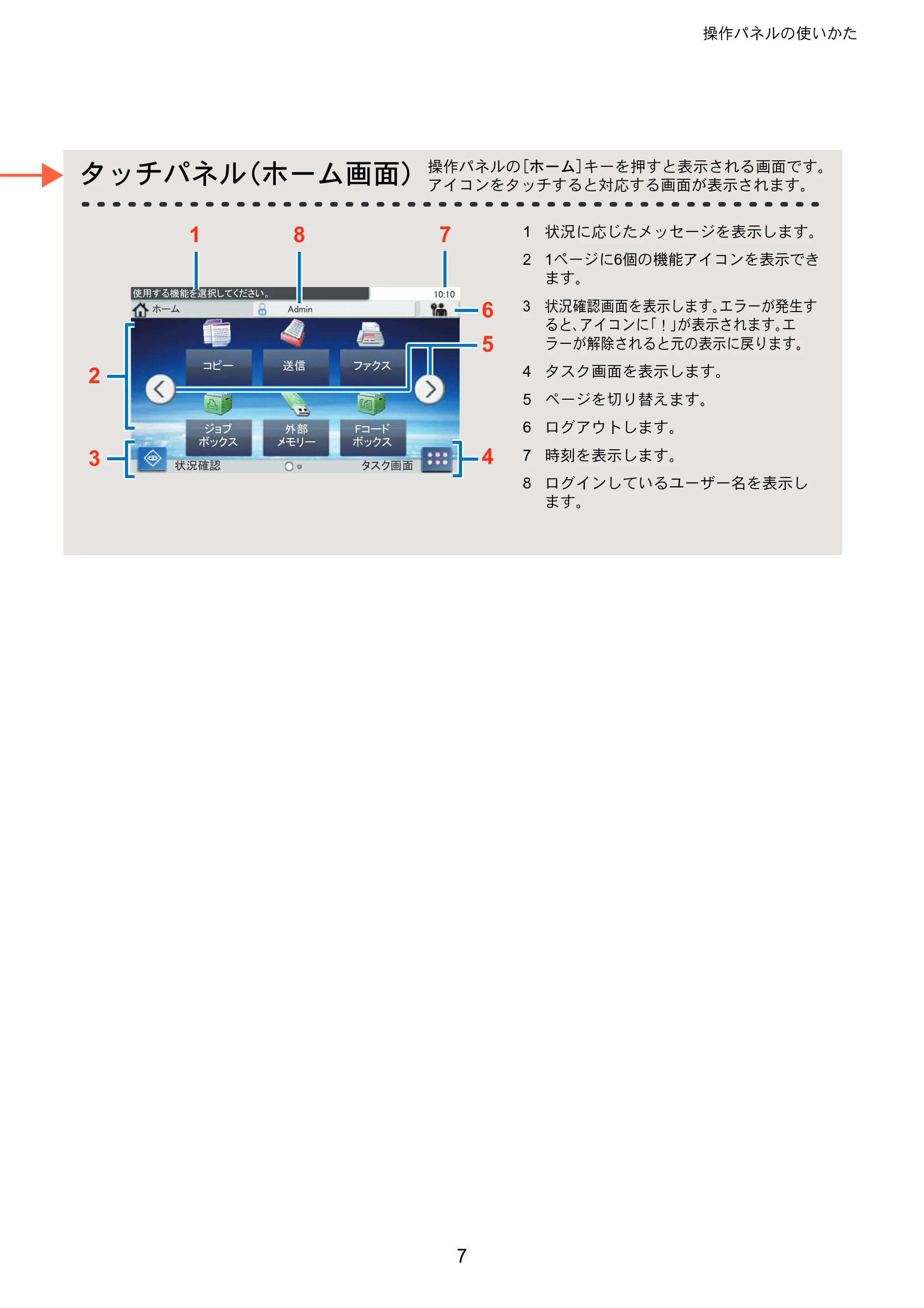 京セラ ECOSYS M2640idw ECOSYS M2640idw クイックガイド — 原本ページ — 7ページ