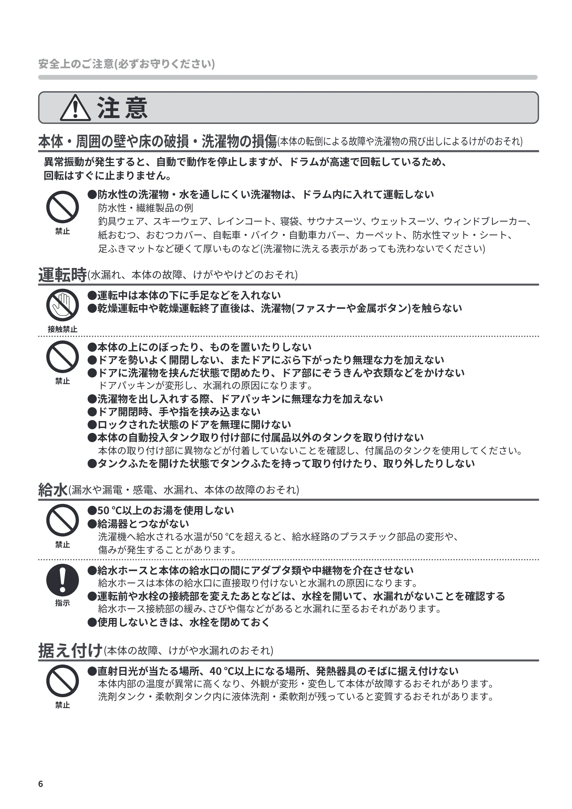 日立 BD-CX100PL / BD-CX100PR 取扱説明書 — 原本ページ — 6ページ