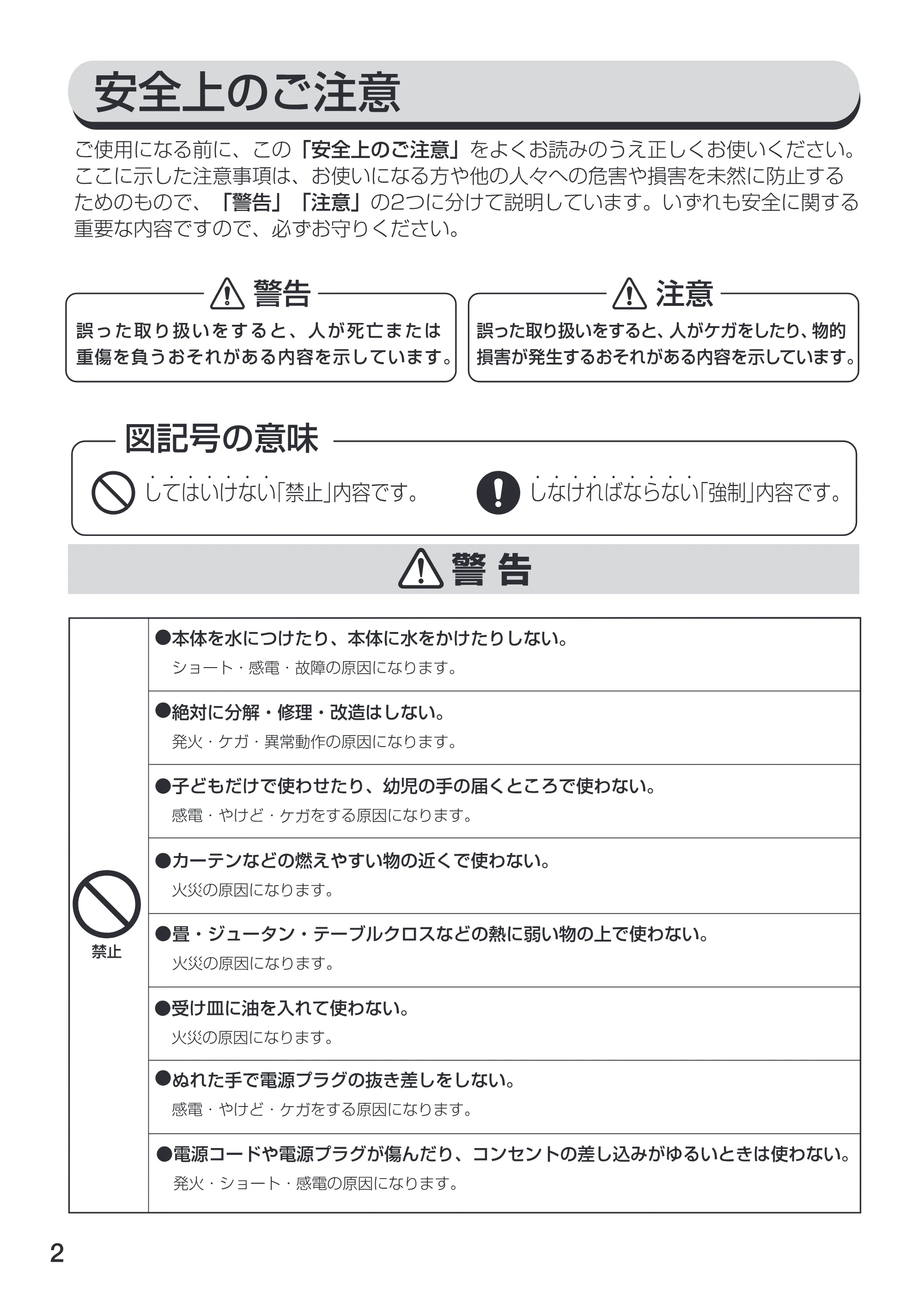 アイリスオーヤマ TVE-134C 取扱説明書 — 原本ページ — 2ページ