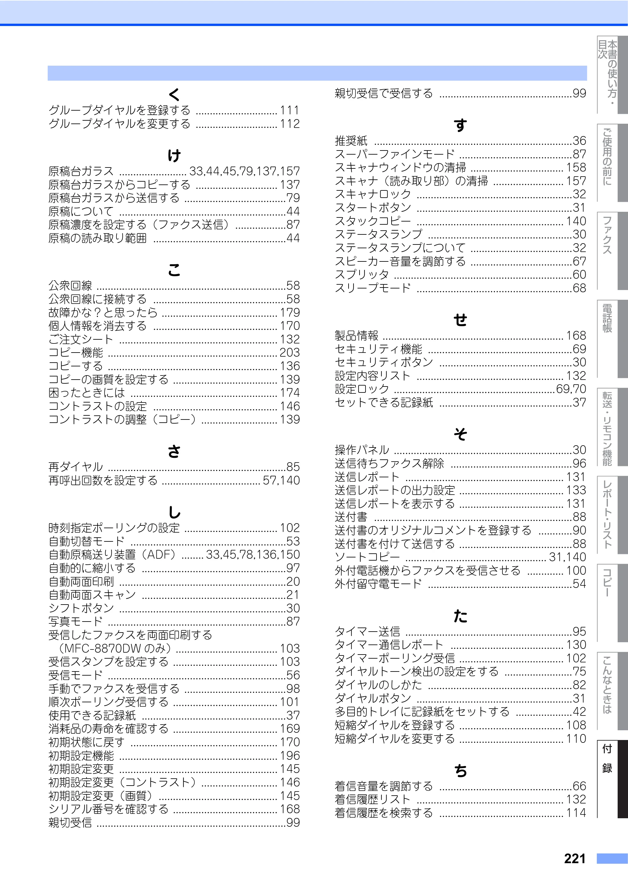 ブラザー MFC-8460N 取扱説明書（本体） — 原本ページ — 221ページ