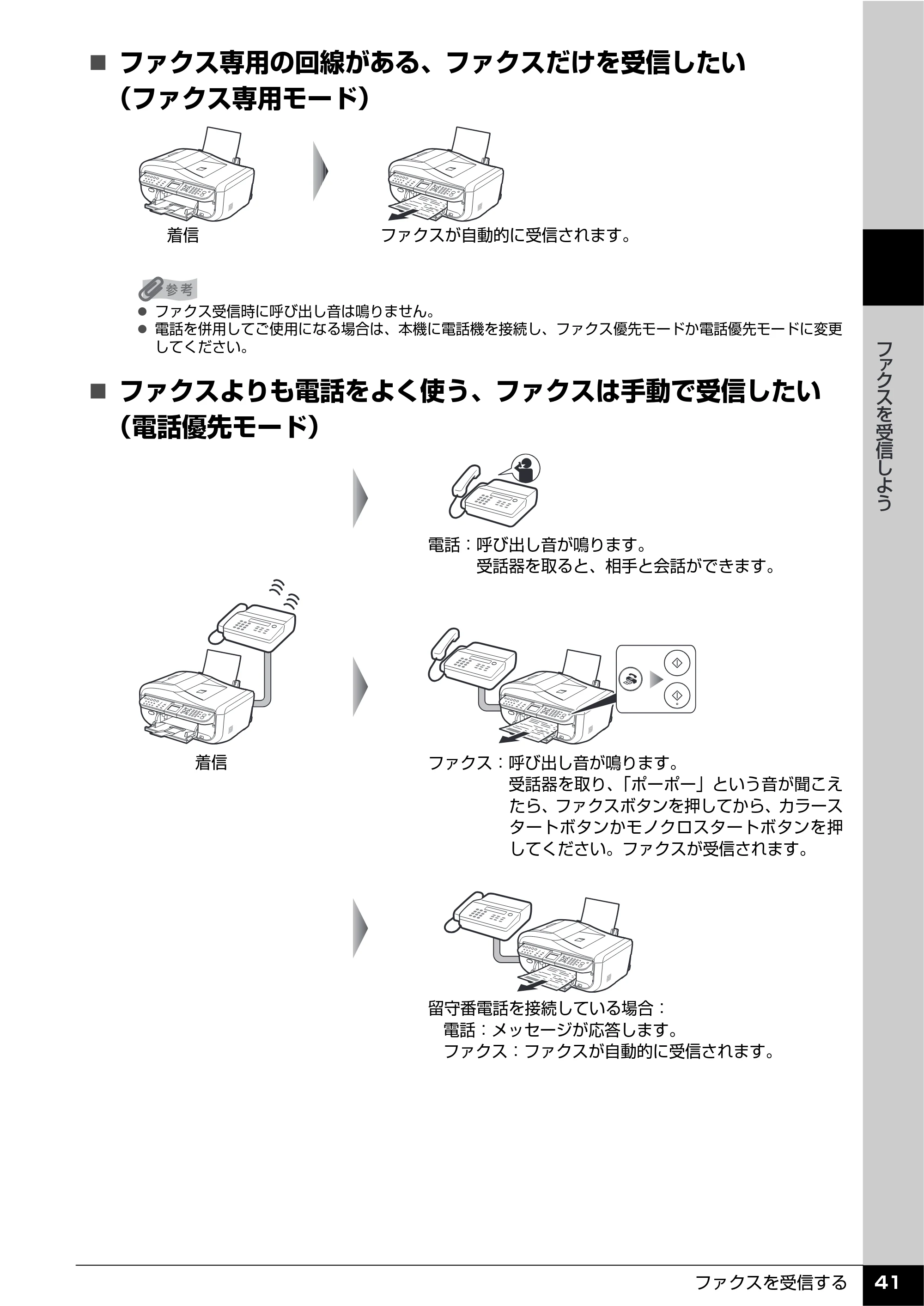 キヤノン PIXUS MX850 操作ガイド （ファクス操作編） （PDF形式／3.35Mバイト） — 原本ページ — 43ページ