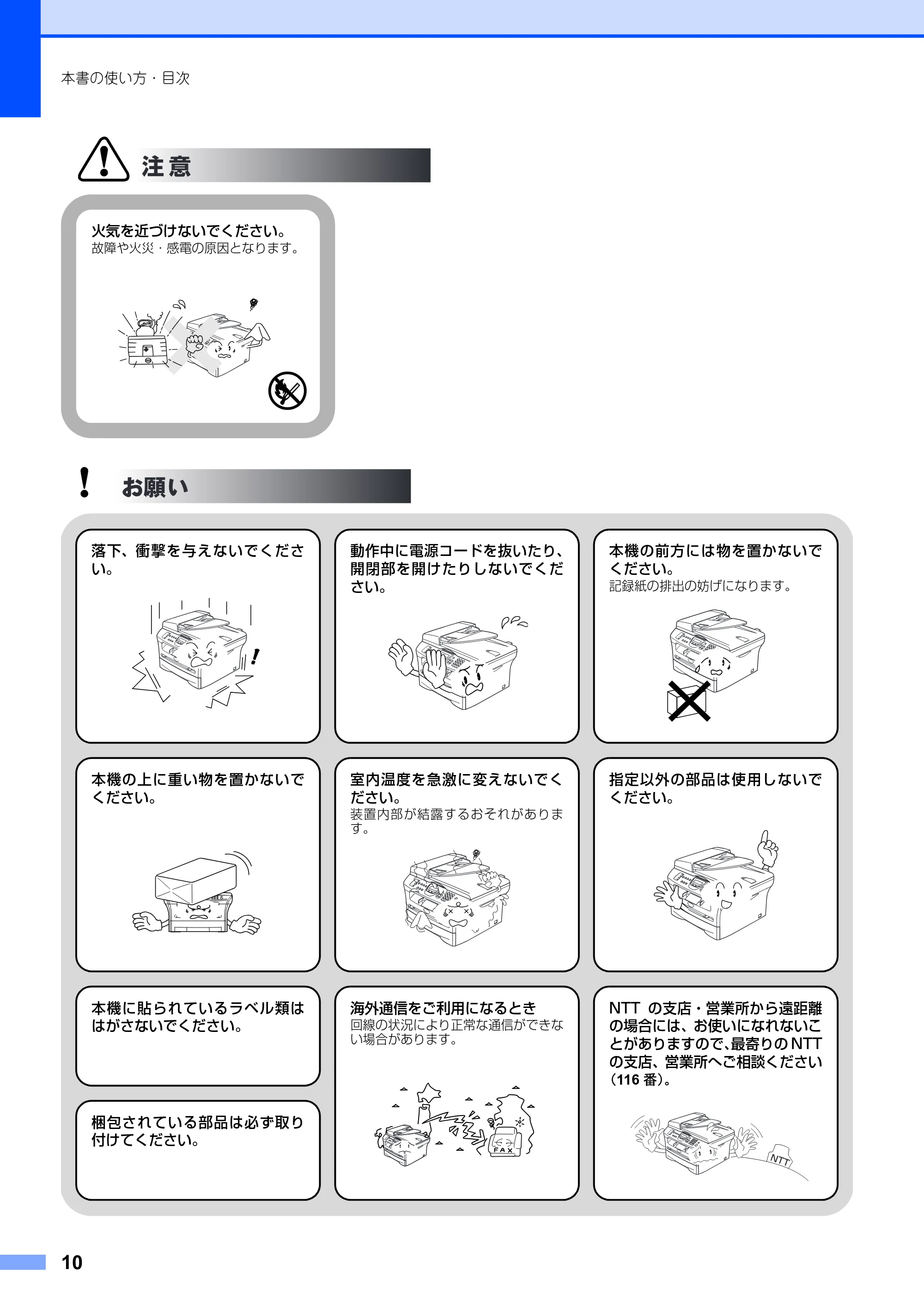 ブラザー MFC-7420 / MFC-7820N 取扱説明書（本体） — 原本ページ — 10ページ