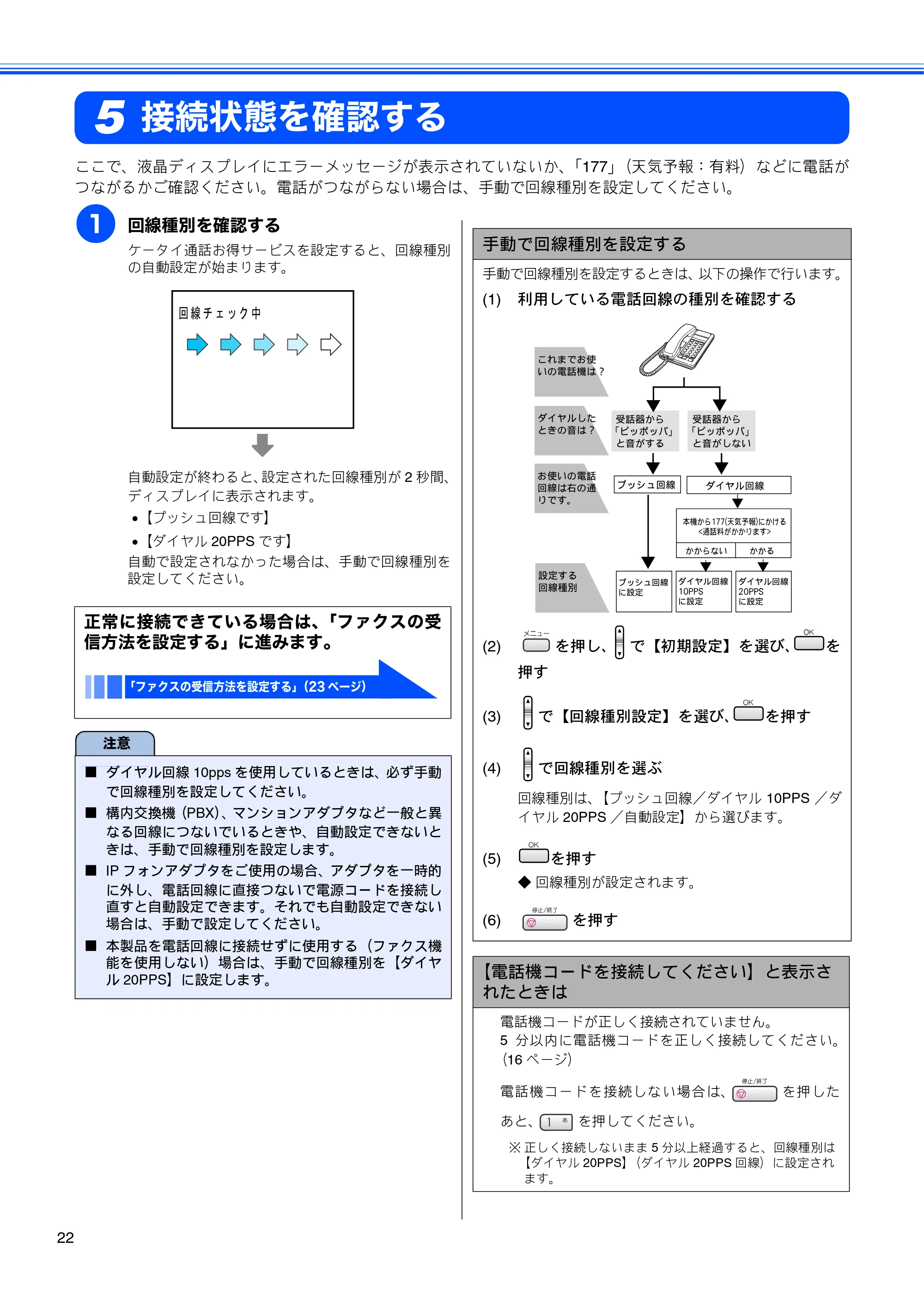 ブラザー MFC-630CD / MFC-630CDW かんたん設置ガイド — 接続状態を確認する — 原本ページ — 24ページ