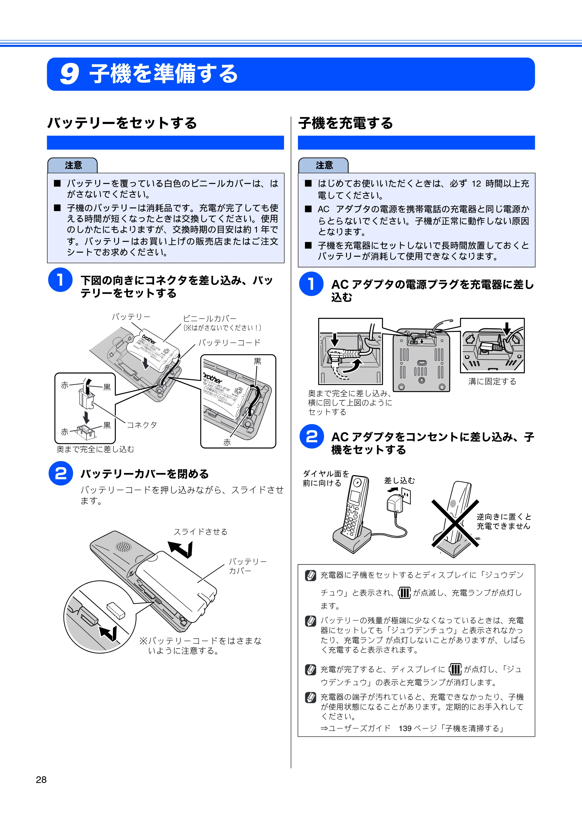 ブラザー MFC-630CD / MFC-630CDW かんたん設置ガイド — 子機を準備する — 原本ページ — 30ページ