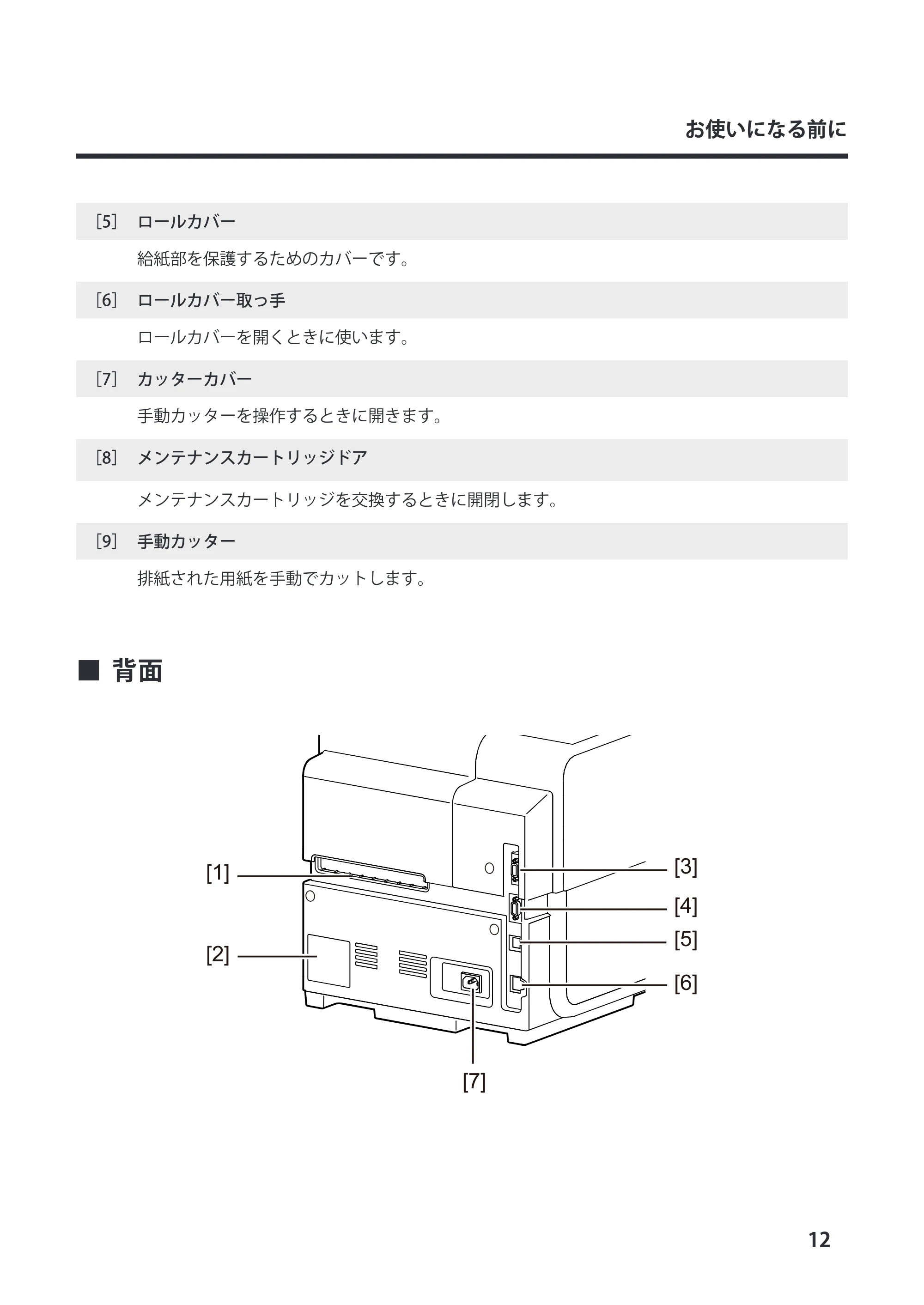 キヤノン LX-P5500/LX-D5500 LX-D5500 （BJI-P511M用） スタートガイド 2024年8月1日更新（PDF：6.42MB） — 背面 — 原本ページ — 15ページ