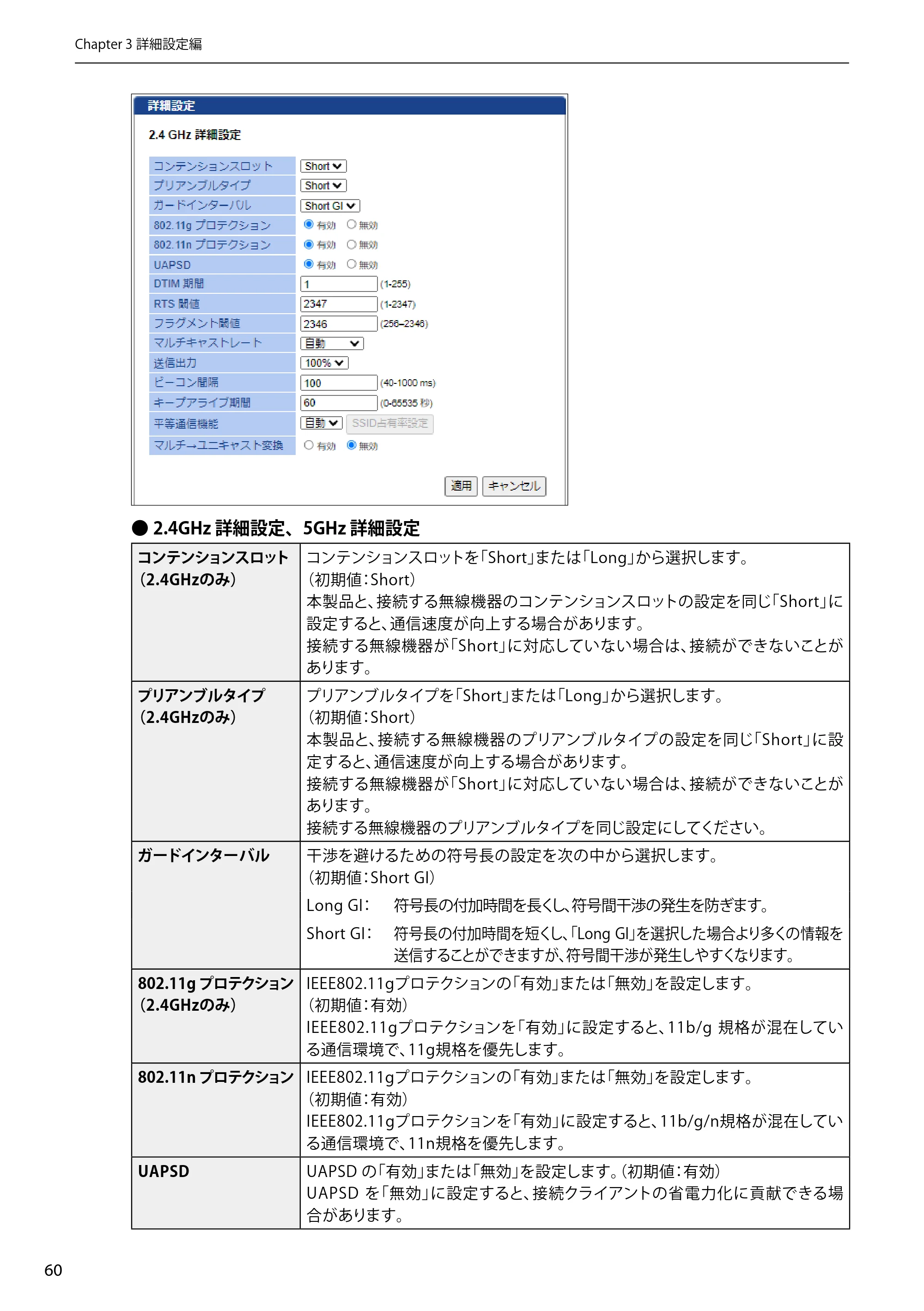 エレコム WAB-EX-DFS / WAB-M2133 2.ユーザーズマニュアル 【対象AP】[WAB-M2133] — 原本ページ — 60ページ