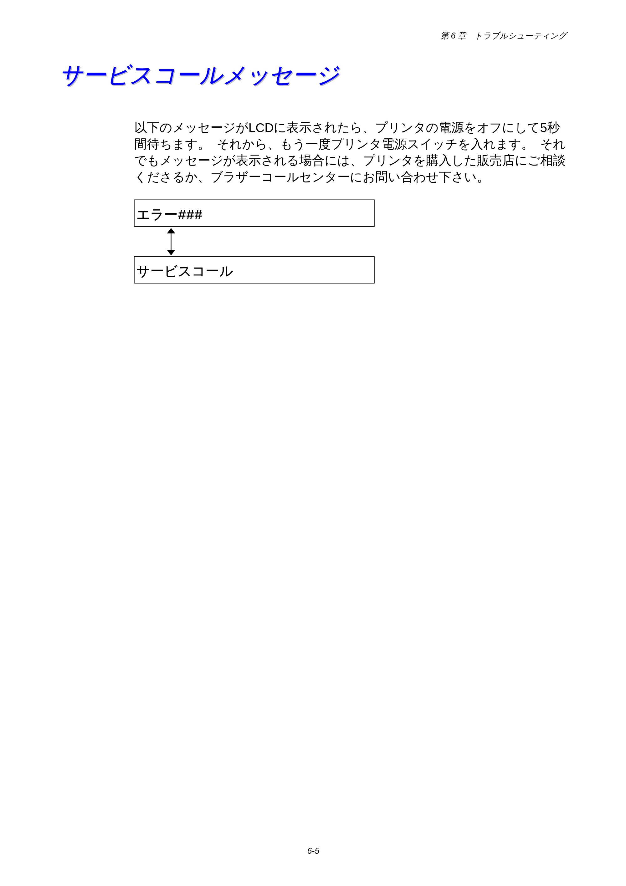 ブラザー HL-1850 / HL-1870N 取扱説明書（本体） — サービスコールメッセージ — 原本ページ — 131ページ