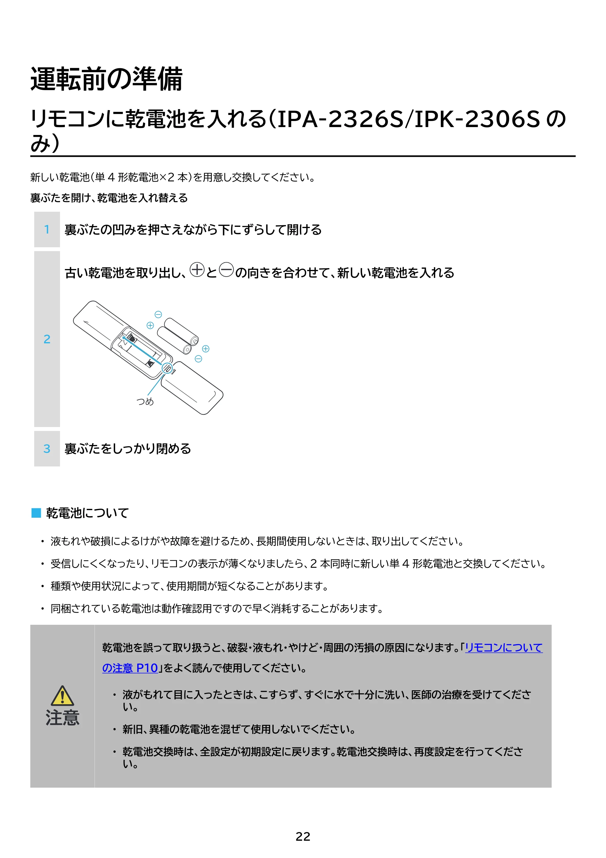 アイリスオーヤマ IPP-2226S 取扱説明書 — 原本ページ — 22ページ