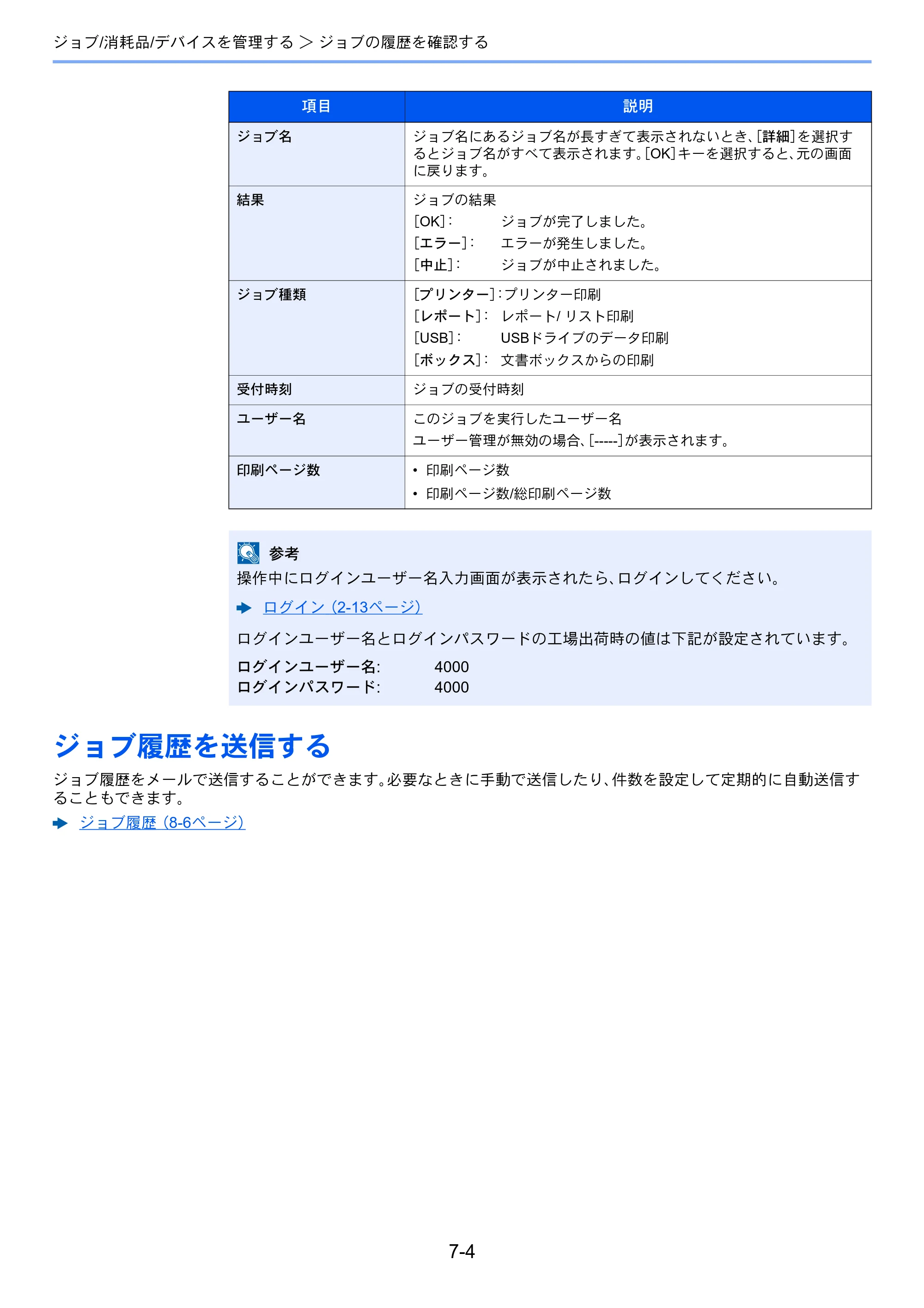 京セラ ECOSYS P4140dn ECOSYS P4140dn 使用説明書 — ジョブ履歴を送信する — 原本ページ — 146ページ