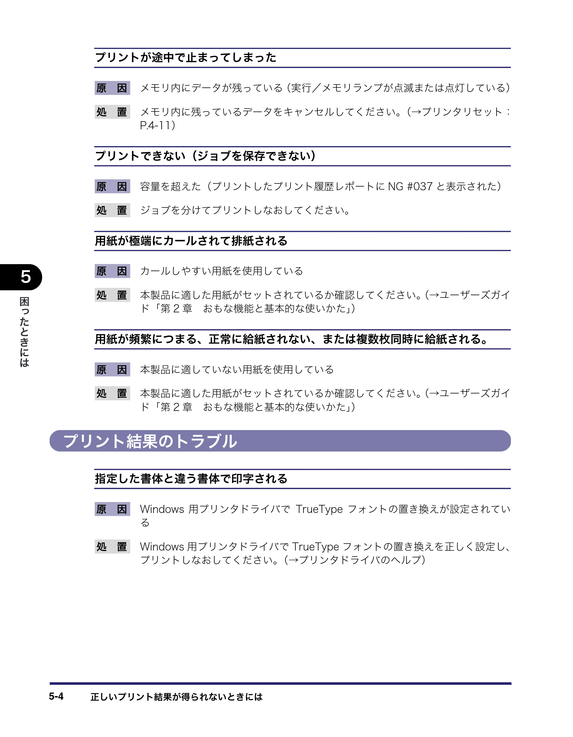 キヤノン CARPS2 プリンターガイド CARPS2 プリンターガイド 2016年1月28日掲載（PDF：3.82MB） — プリント結果のトラブル — 原本ページ — 44ページ