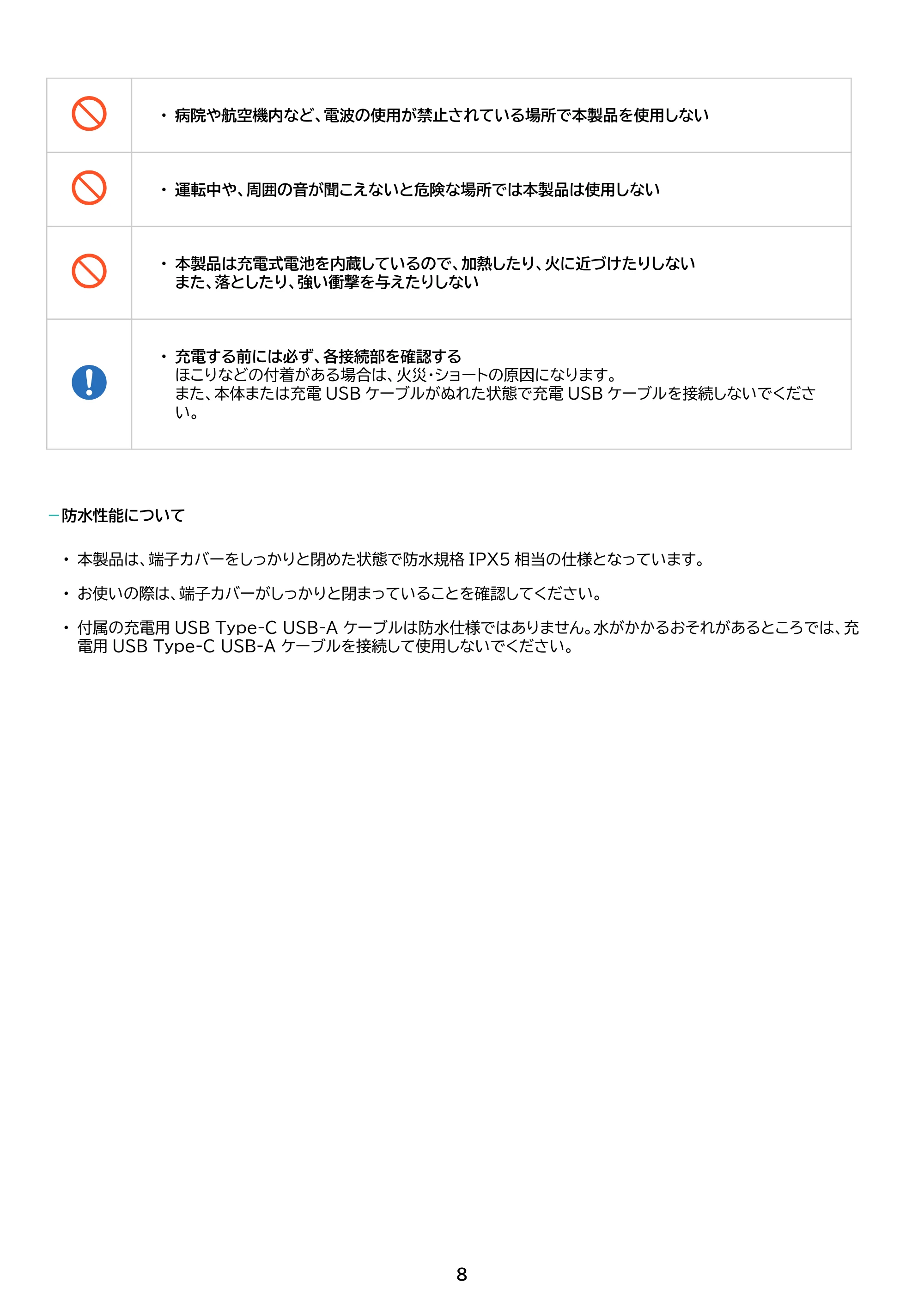 アイリスオーヤマ WEP-201 取扱説明書 — 原本ページ — 8ページ