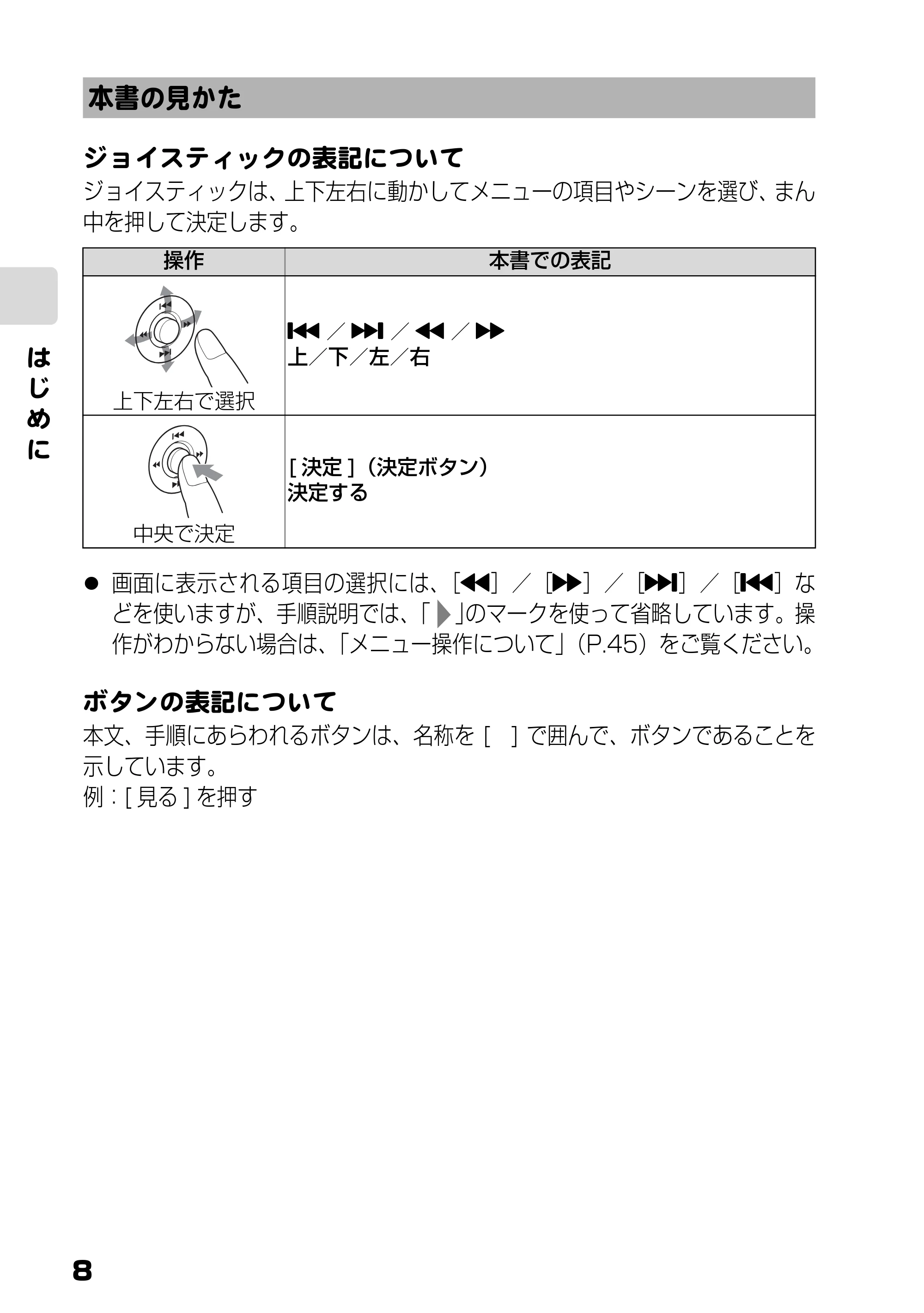 日立 DZ-HD90 取扱説明書 — 本書の見かた — 原本ページ — 8ページ