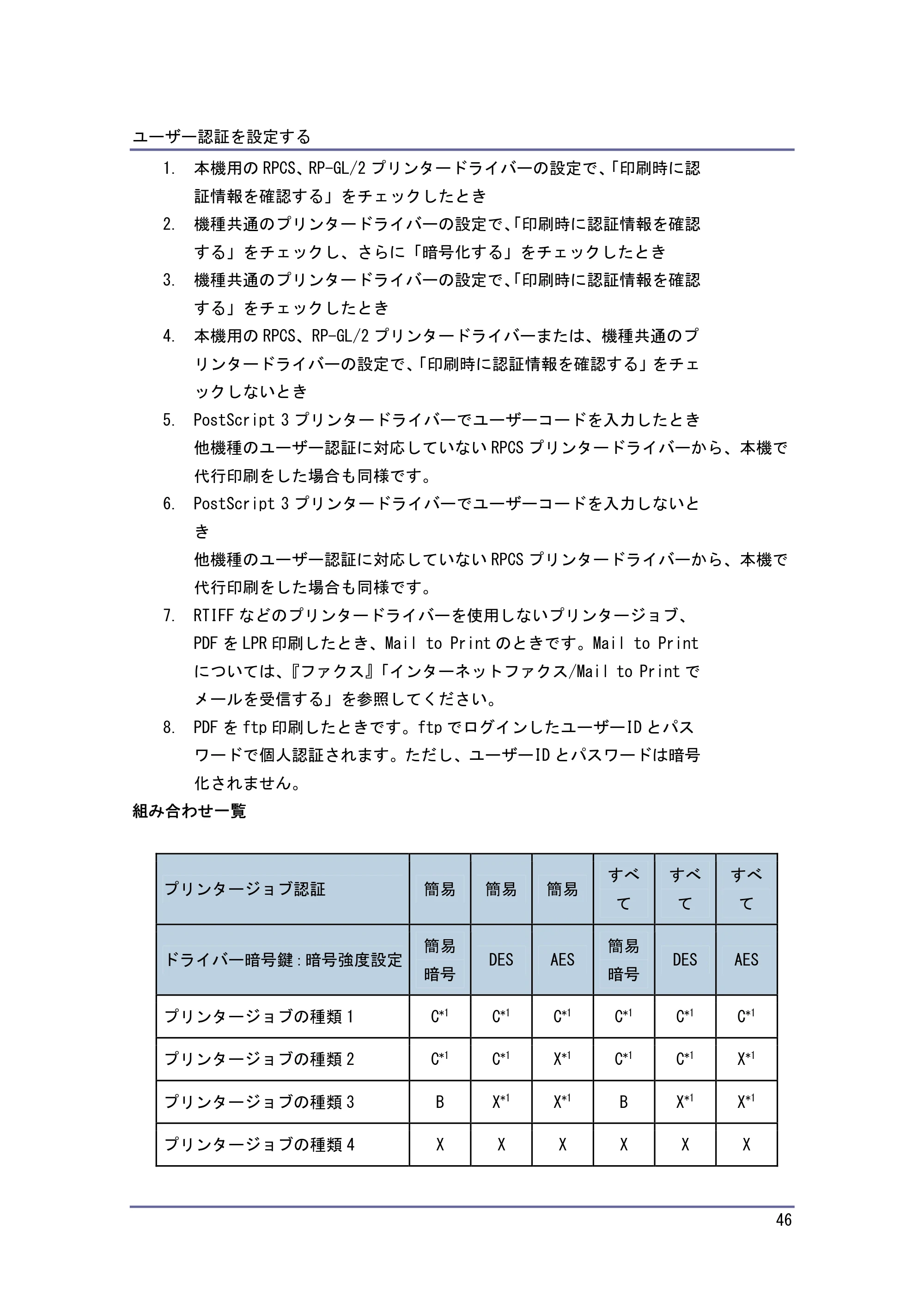 キヤノン PostScript3 セキュリティーガイド （PDF形式／5.98Mバイト） — 原本ページ — 46ページ