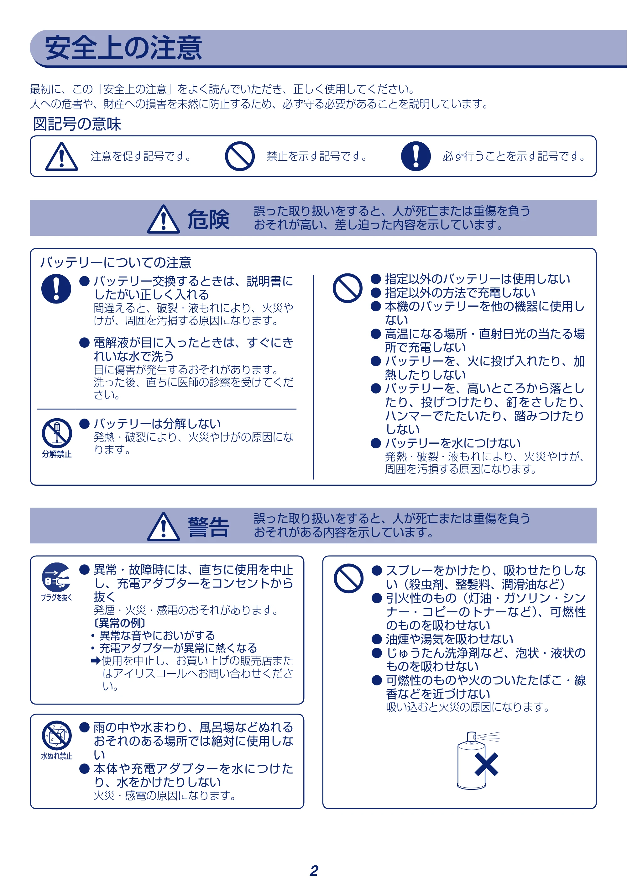 アイリスオーヤマ KCSLDCP52-P 取扱説明書 — 原本ページ — 2ページ