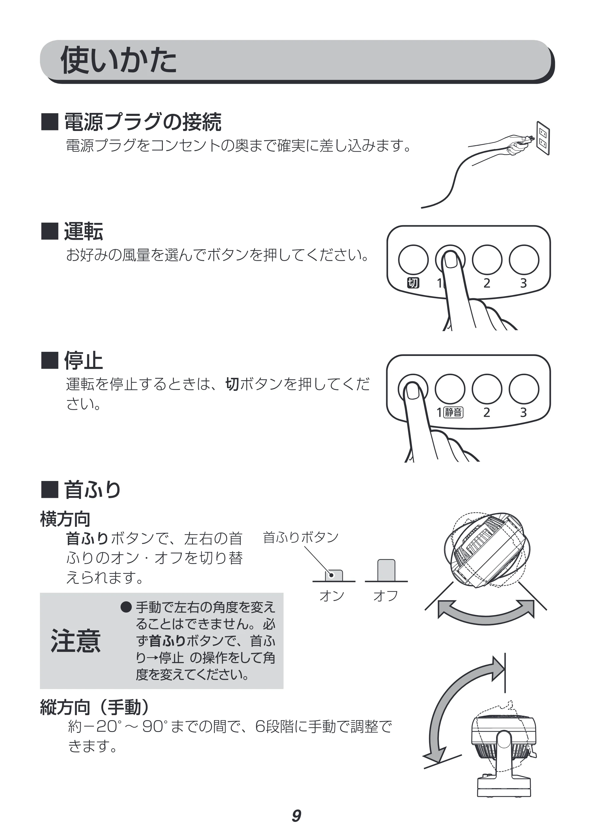 アイリスオーヤマ CFA-152 取扱説明書 — 原本ページ — 9ページ