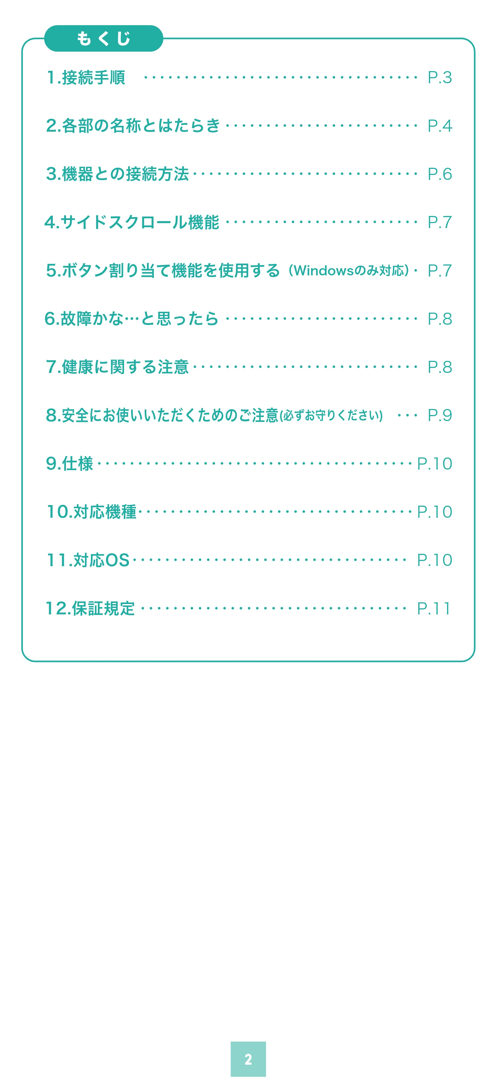 サンワサプライ 400-MAYS221R / 400-MAYS221BK 取扱説明書 — 原本ページ — 2ページ