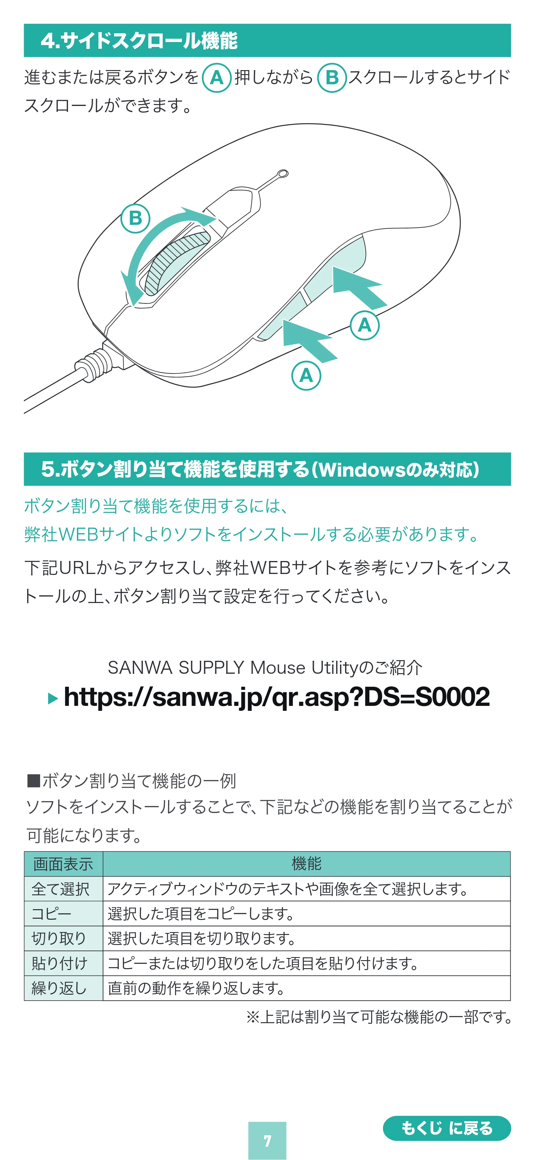 サンワサプライ 400-MAYS221R / 400-MAYS221BK 取扱説明書 — 原本ページ — 7ページ