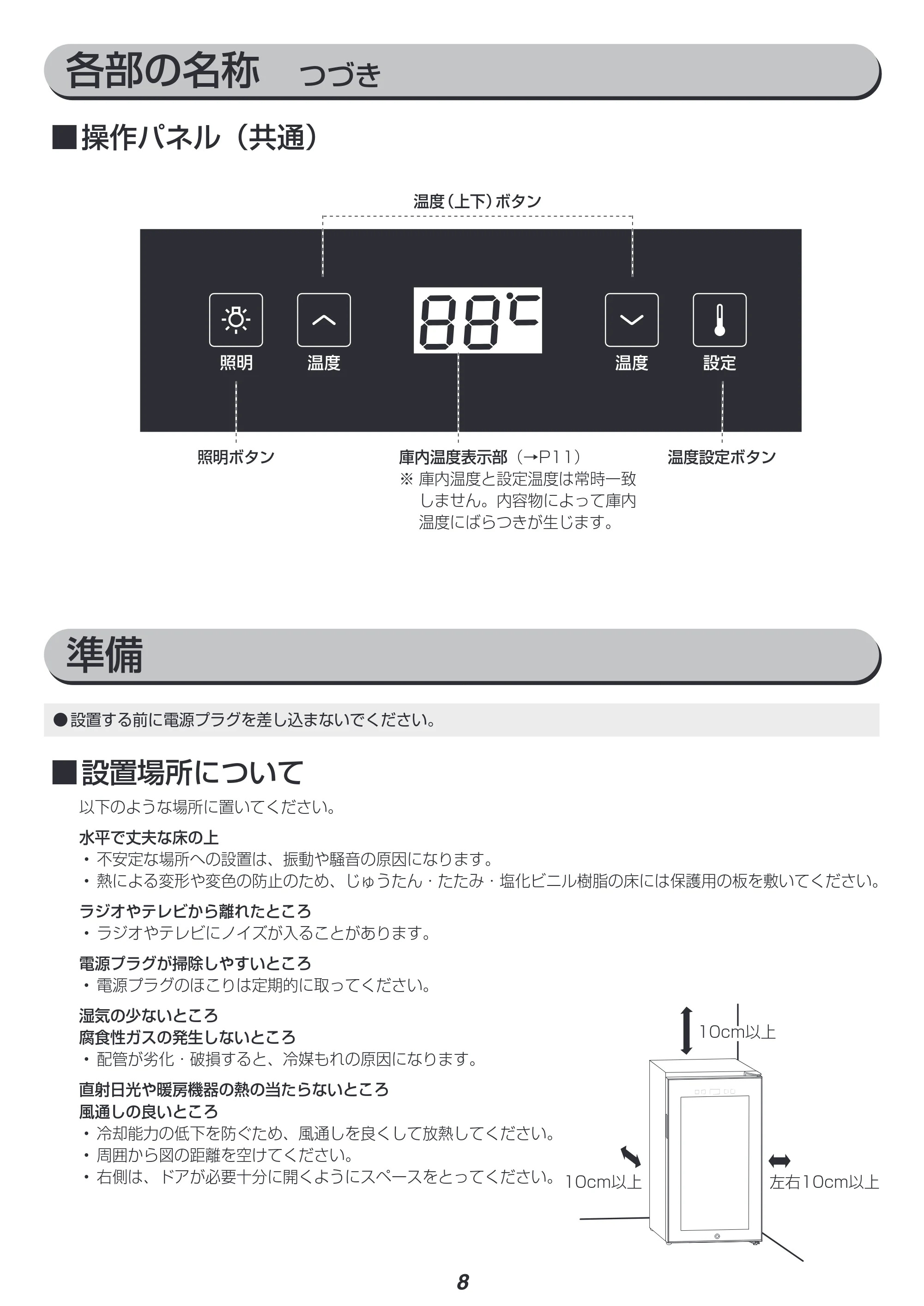 アイリスオーヤマ IWC-C321A 取扱説明書 — 原本ページ — 8ページ