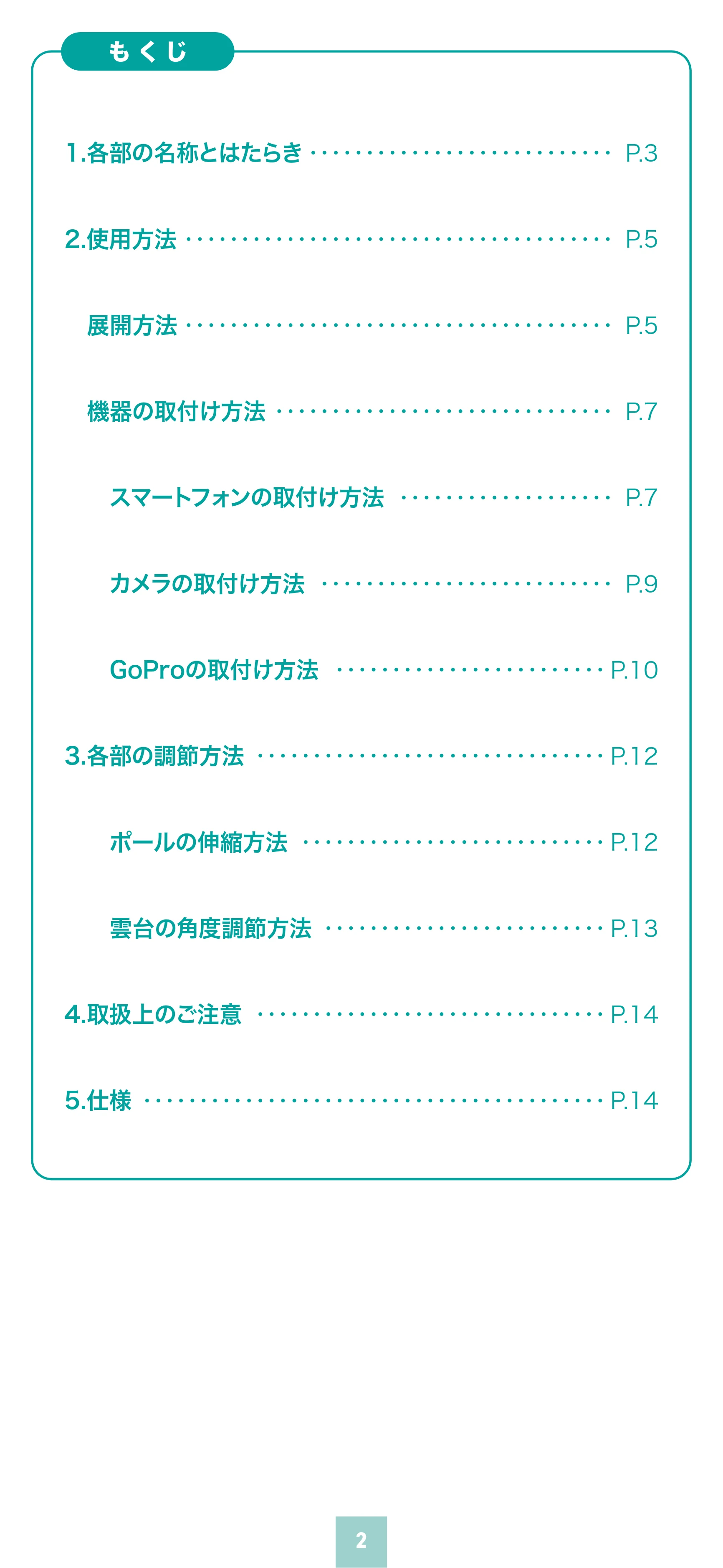 サンワサプライ 200-DGCAM052 取扱説明書 — 原本ページ — 2ページ
