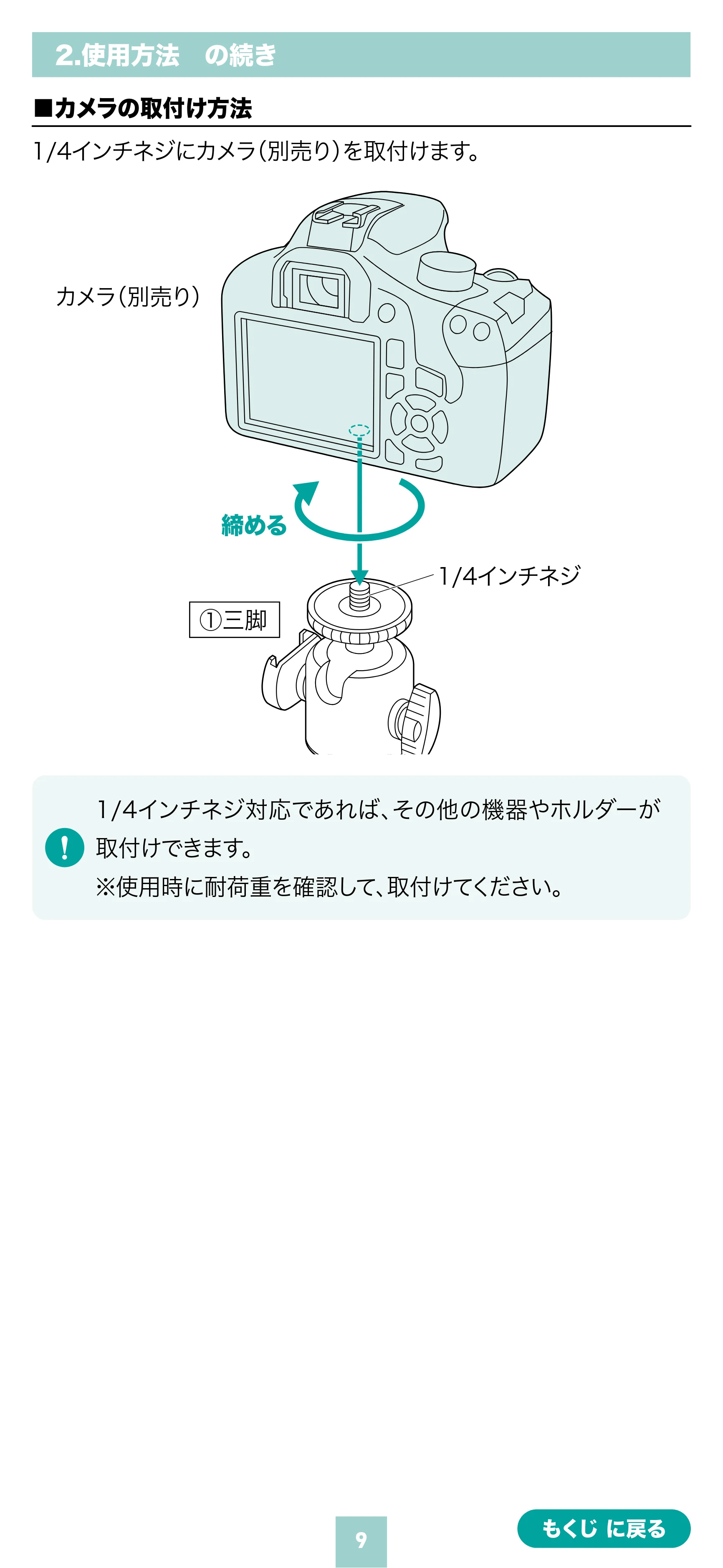 サンワサプライ 200-DGCAM052 取扱説明書 — 原本ページ — 9ページ