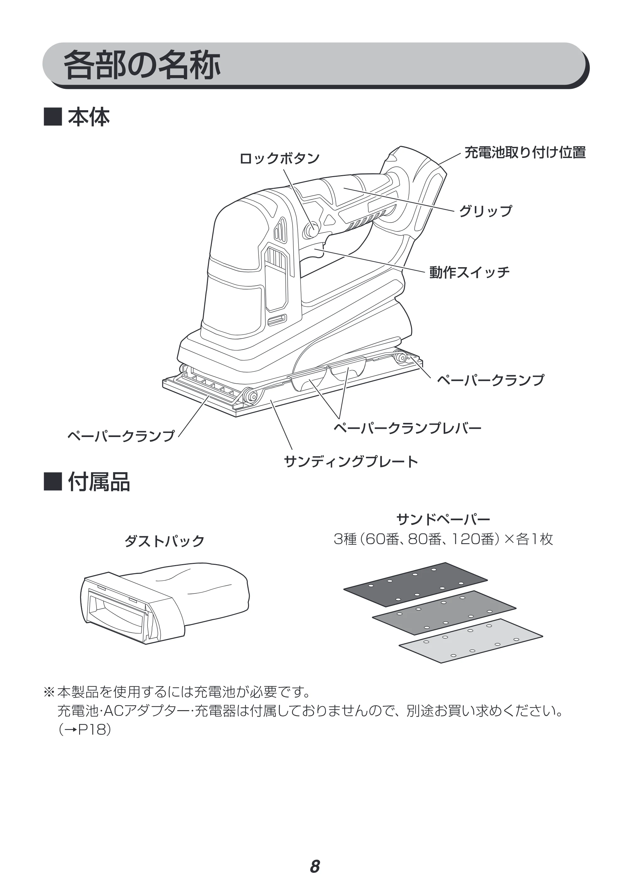アイリスオーヤマ JSD919-Z 取扱説明書 — 原本ページ — 8ページ
