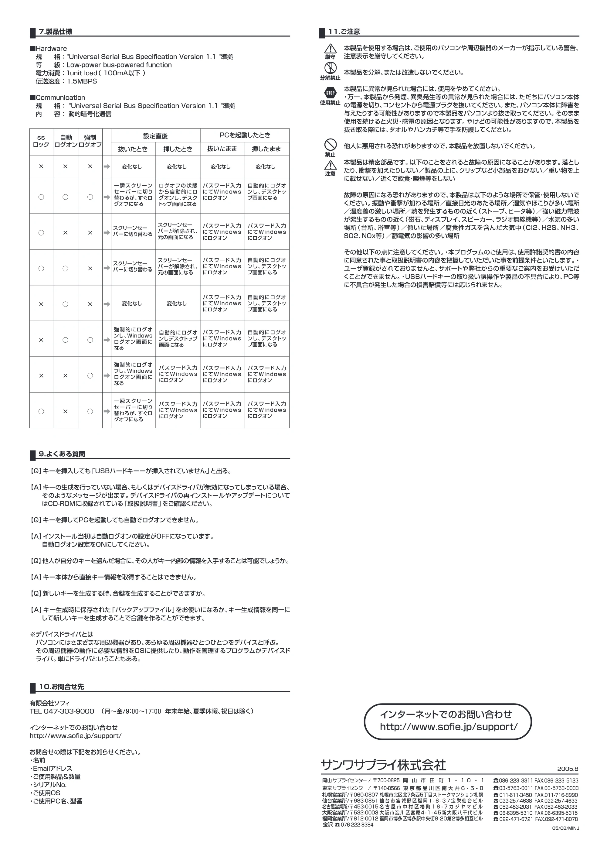 サンワサプライ SL-45KEY 取扱説明書 — 原本ページ — 2ページ