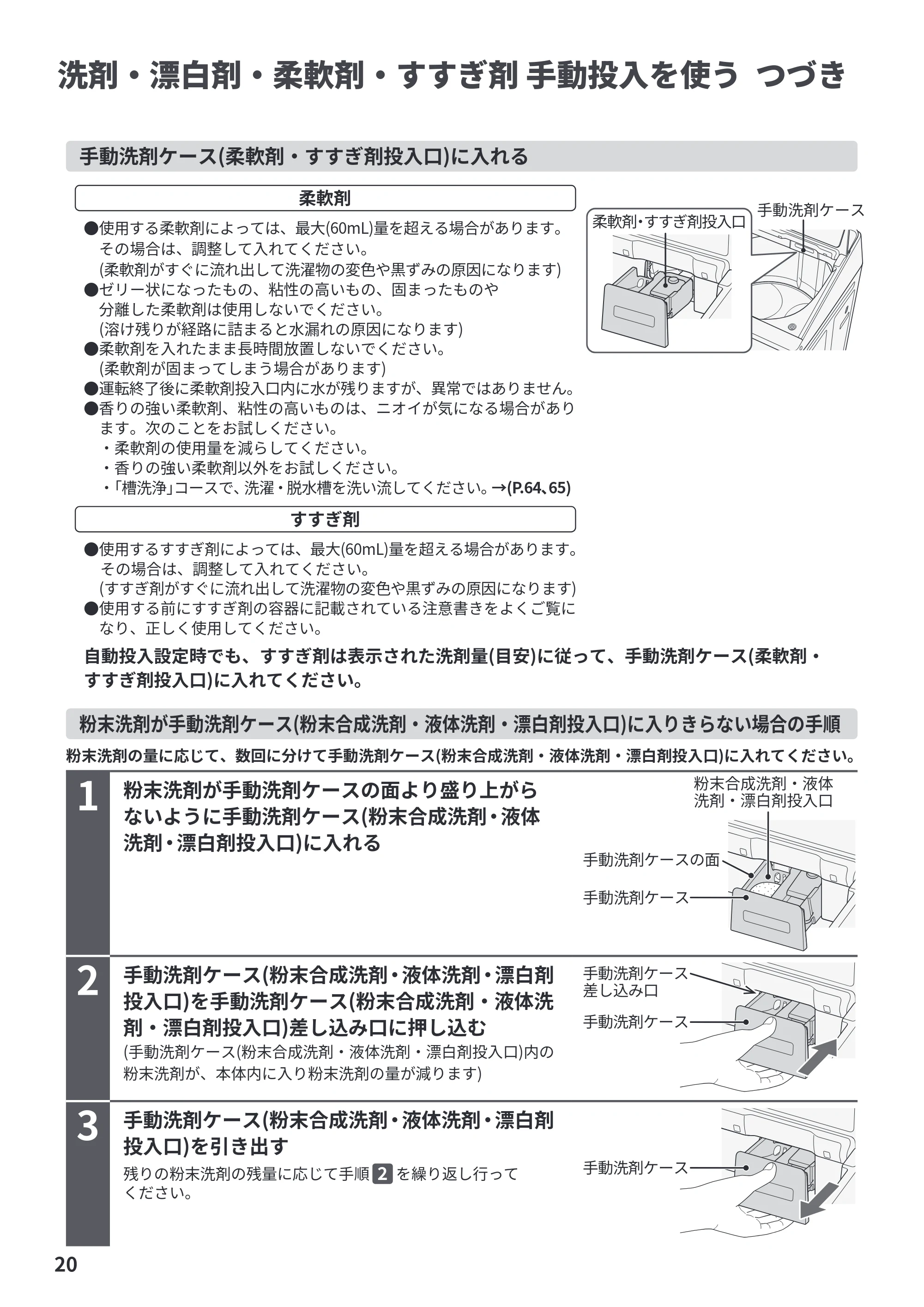 日立 BW-X120P 取扱説明書 — 原本ページ — 20ページ