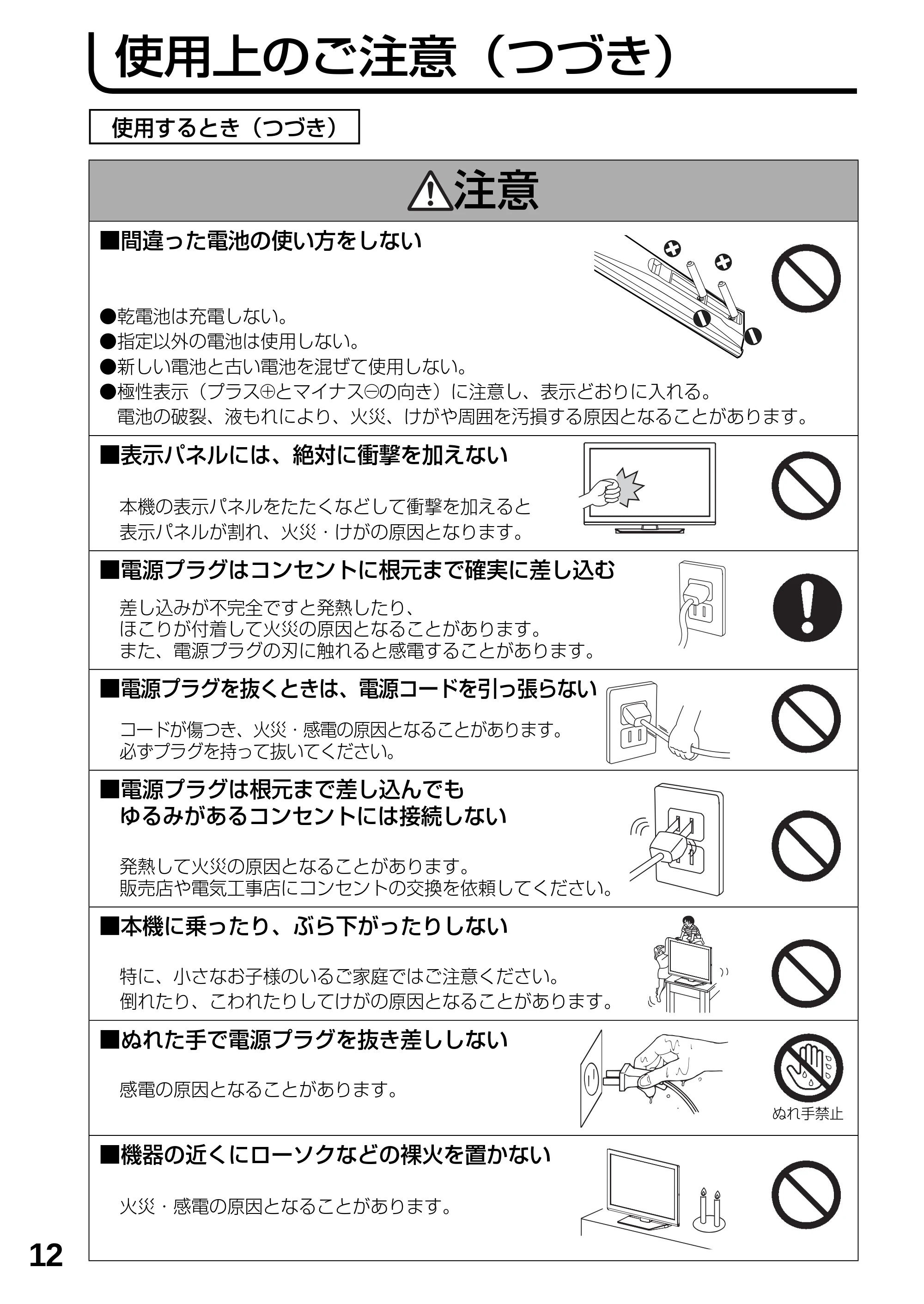 日立 L19-N2 取扱説明書 — 原本ページ — 12ページ