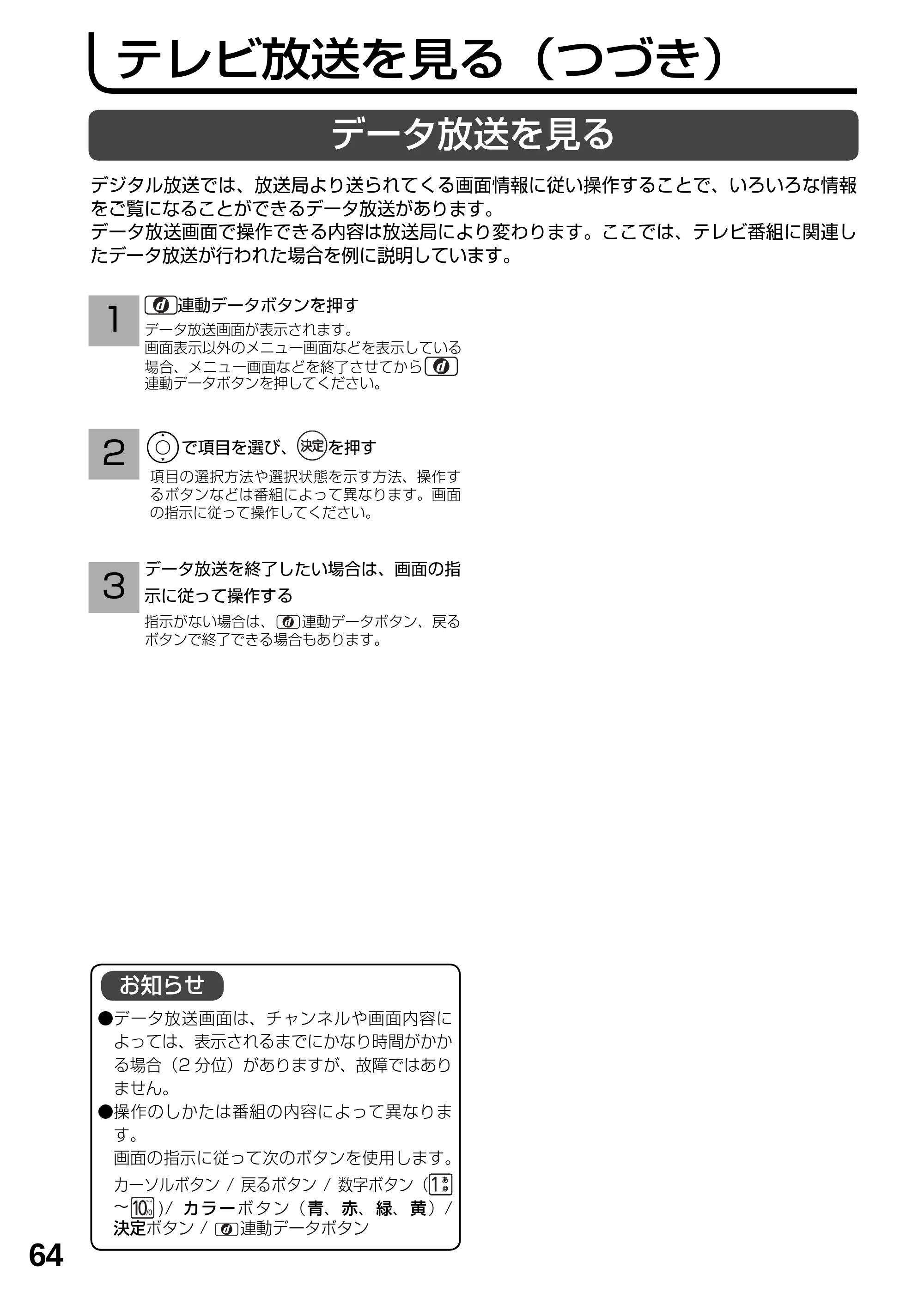 日立 L19-N2 取扱説明書 — 原本ページ — 64ページ