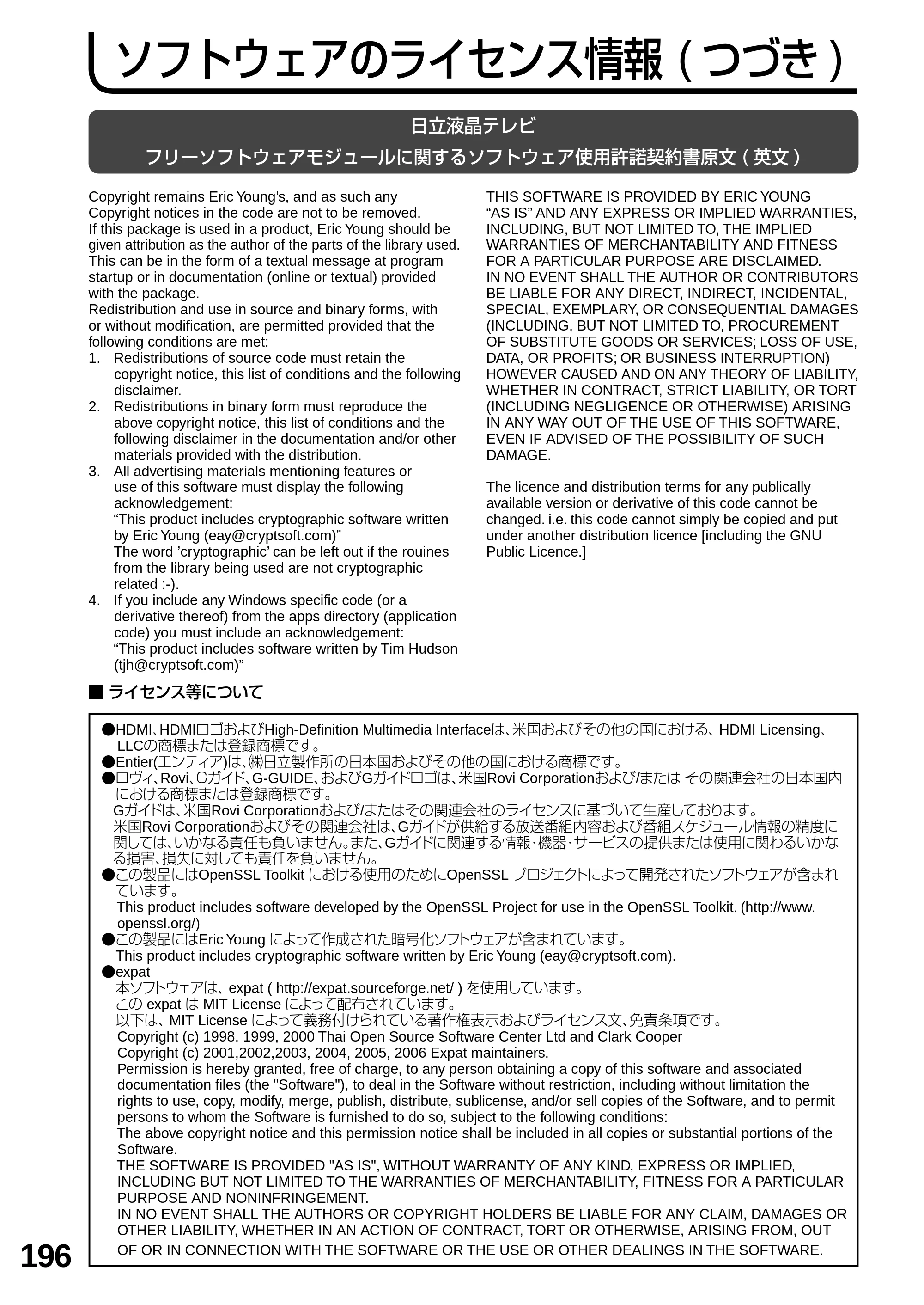 日立 L19-N2 取扱説明書 — 原本ページ — 196ページ