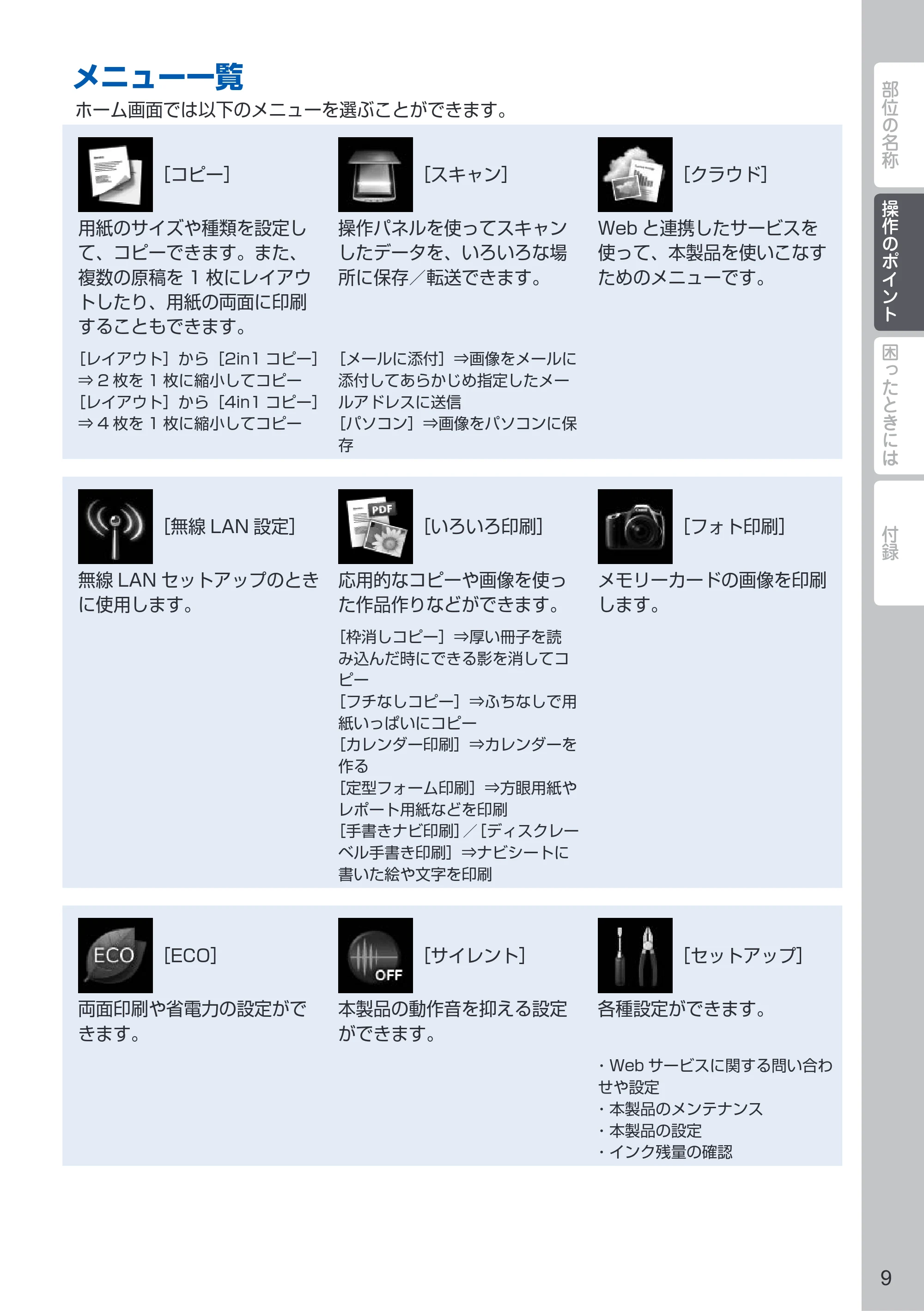 キヤノン PIXUS MG7530 / PIXUS MG7530F PIXUS 早わかり（PDF：3.50MB） — 原本ページ — 11ページ