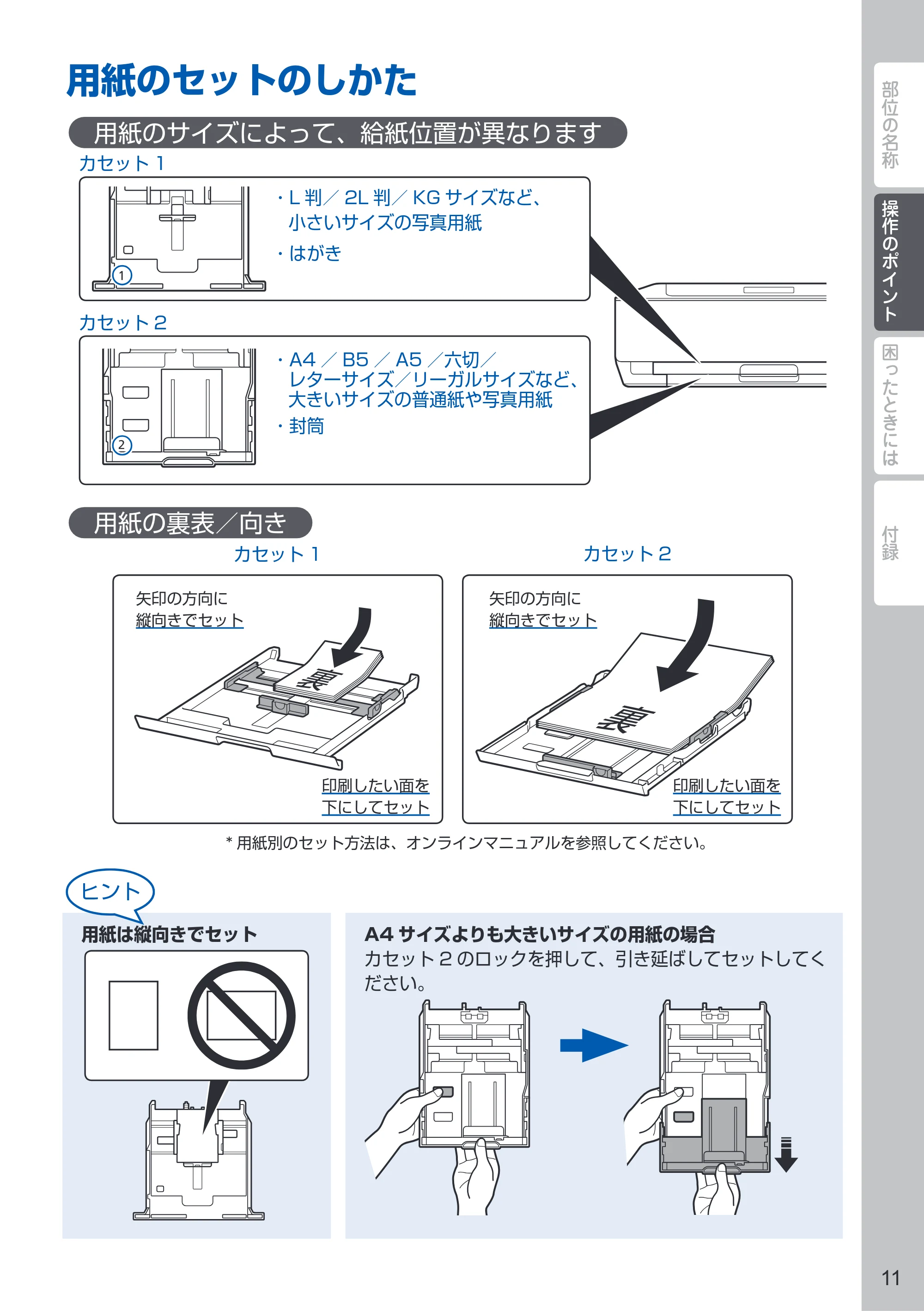 キヤノン PIXUS MG7530 / PIXUS MG7530F PIXUS 早わかり（PDF：3.50MB） — 用紙のセットのしかた — 原本ページ — 13ページ