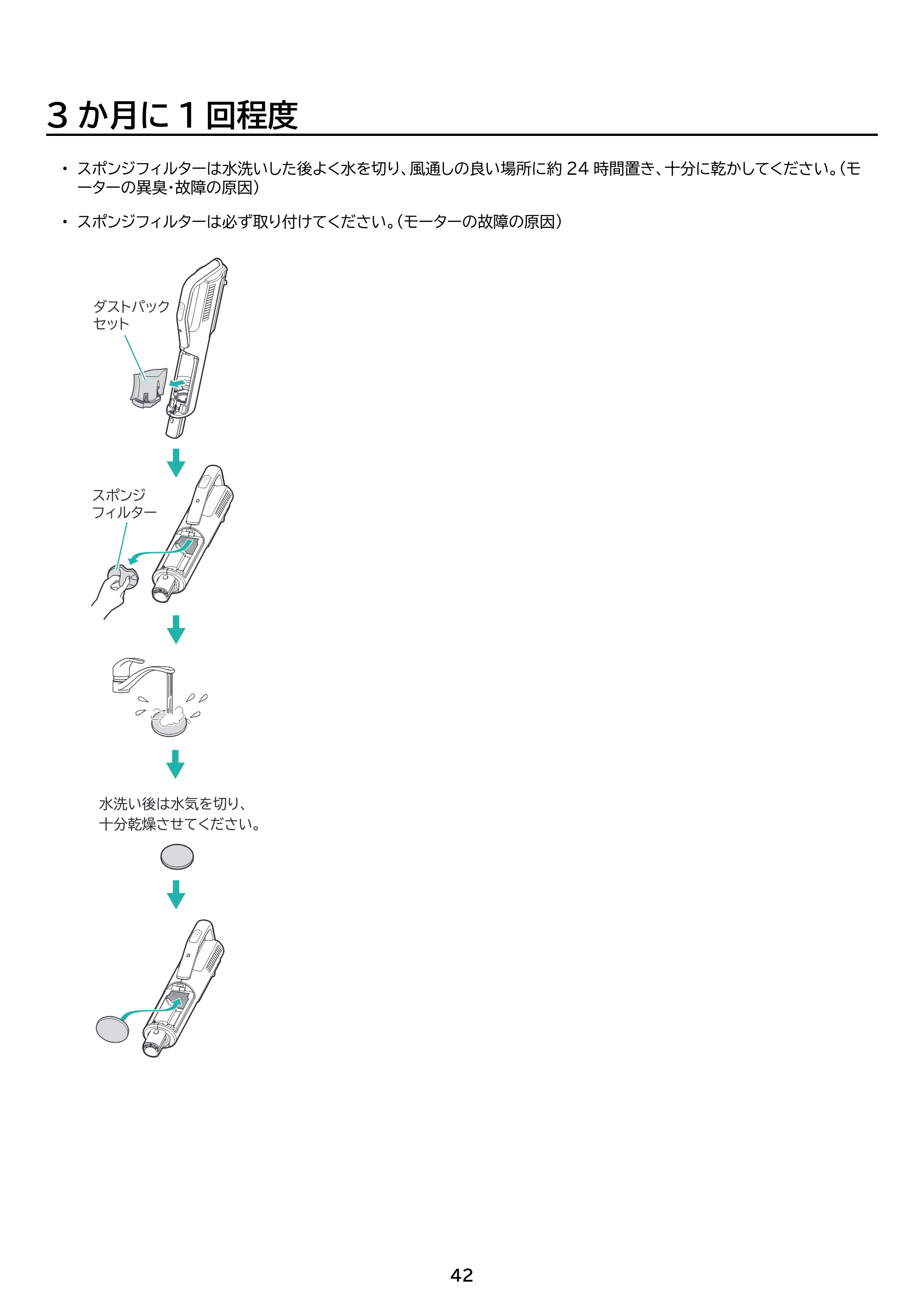 アイリスオーヤマ SBD-G4P 取扱説明書 — 原本ページ — 42ページ