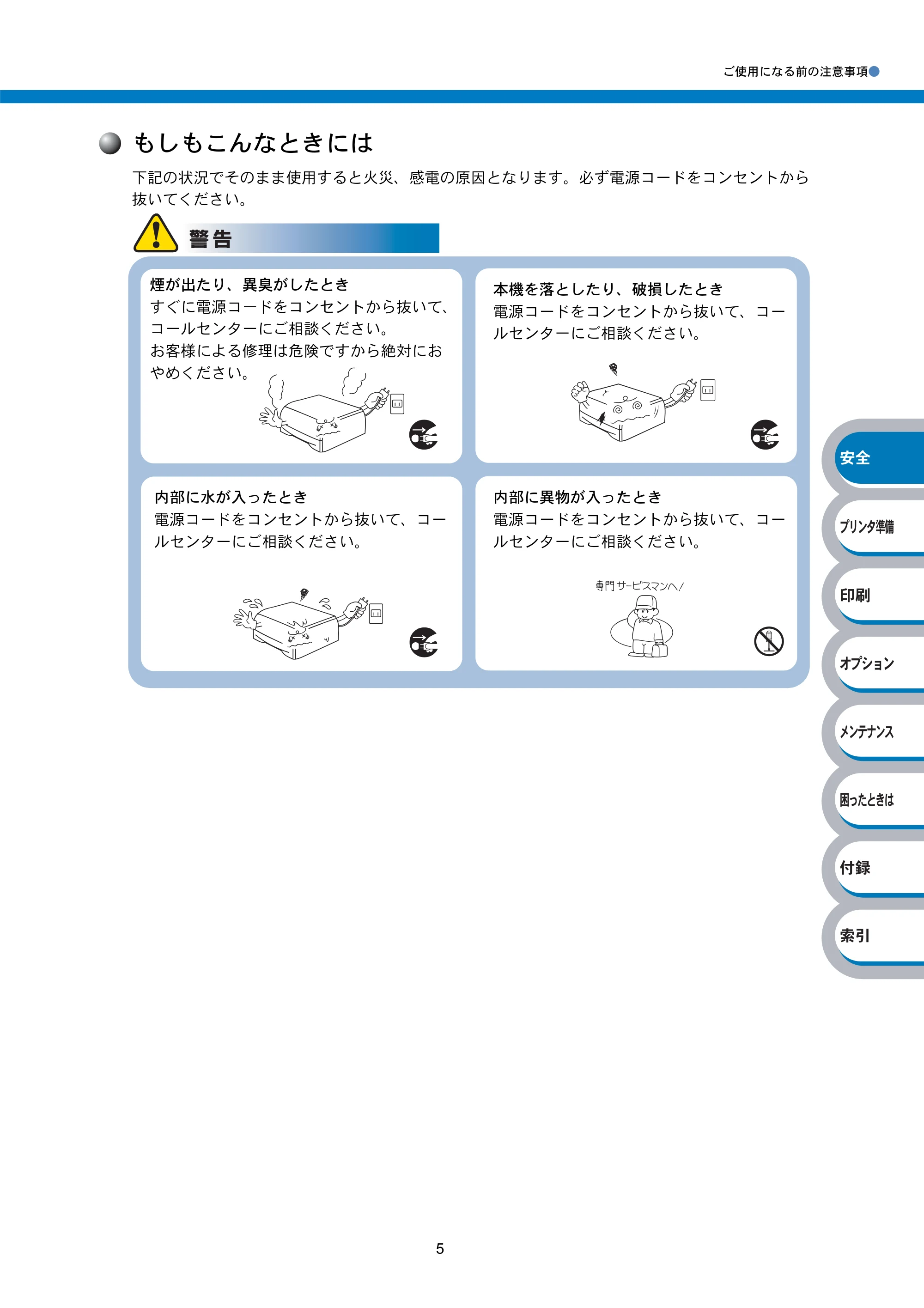 ブラザー HL-5240 / HL-5250DN 取扱説明書(本体) — 原本ページ — 7ページ