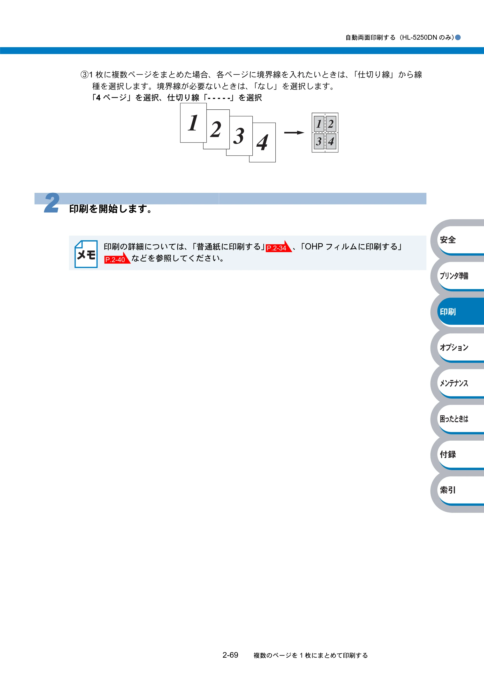 ブラザー HL-5240 / HL-5250DN 取扱説明書（本体） — 原本ページ — 103ページ