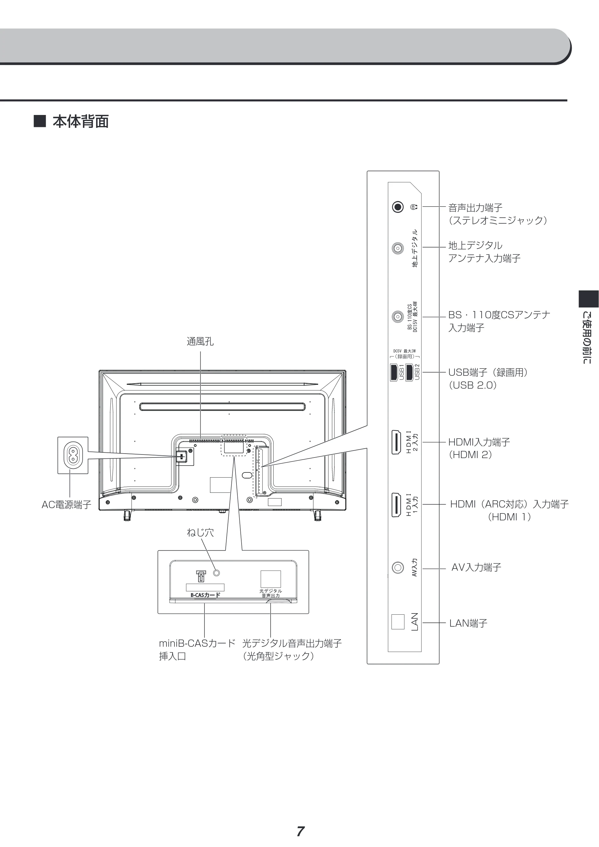 アイリスオーヤマ LT-40E420B 取扱説明書 — 原本ページ — 7ページ