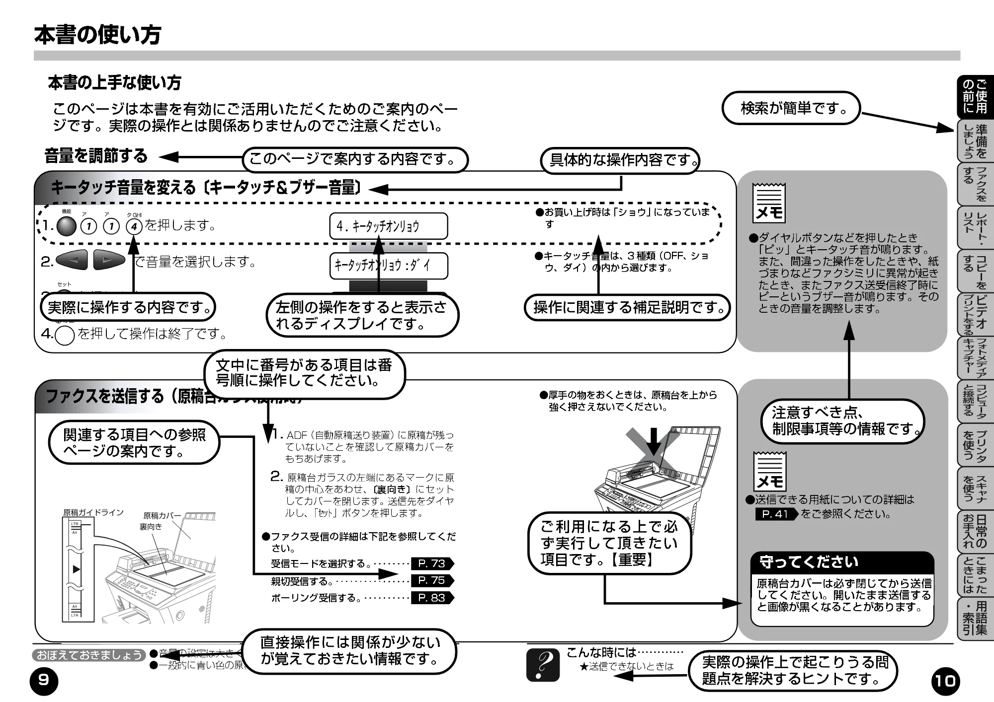 ブラザー MFC-9200J 取扱説明書(本体) — 本書の使い方 — 原本ページ — 10ページ