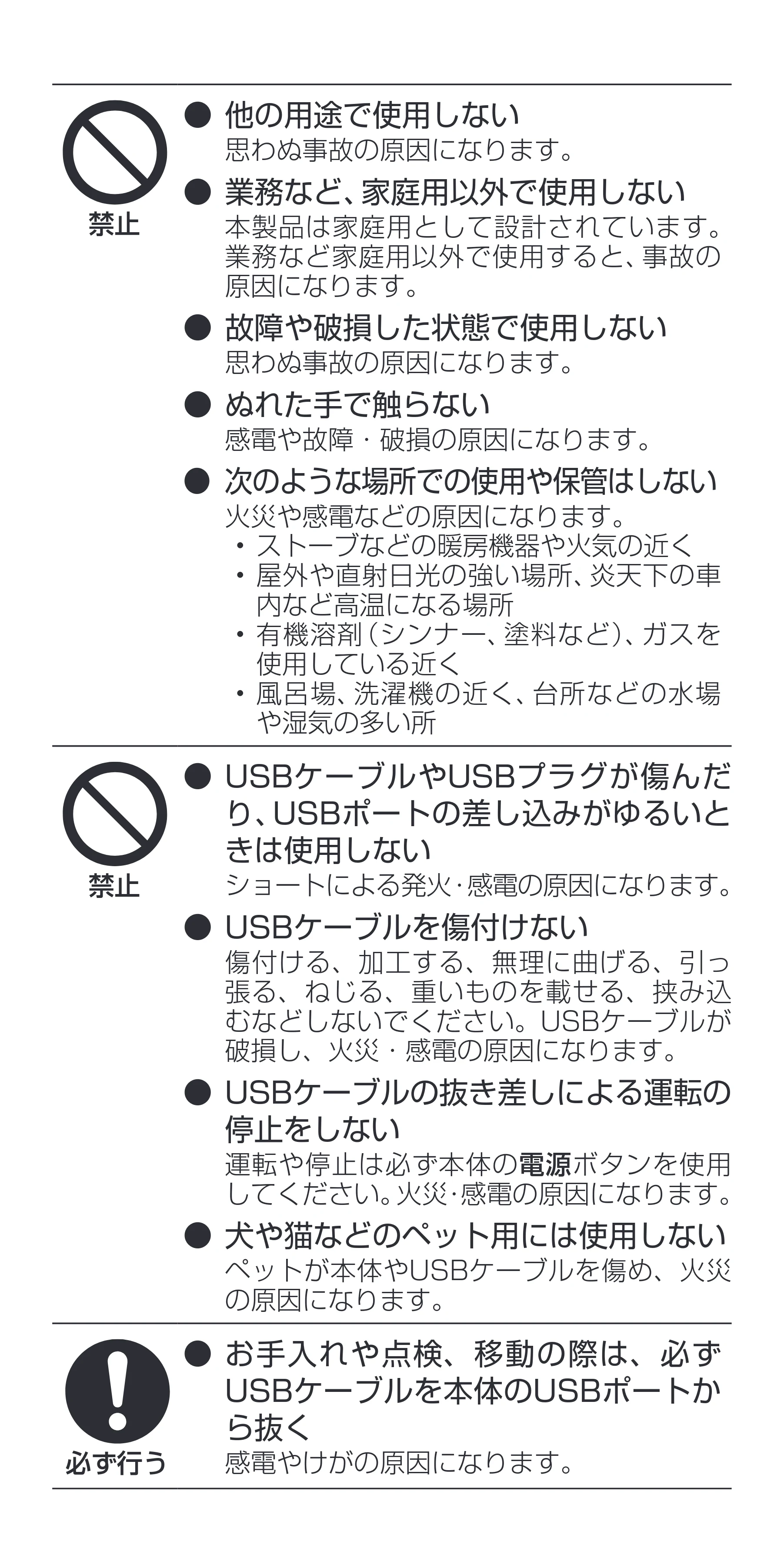 アイリスオーヤマ UHM-U01 取扱説明書 — 原本ページ — 3ページ