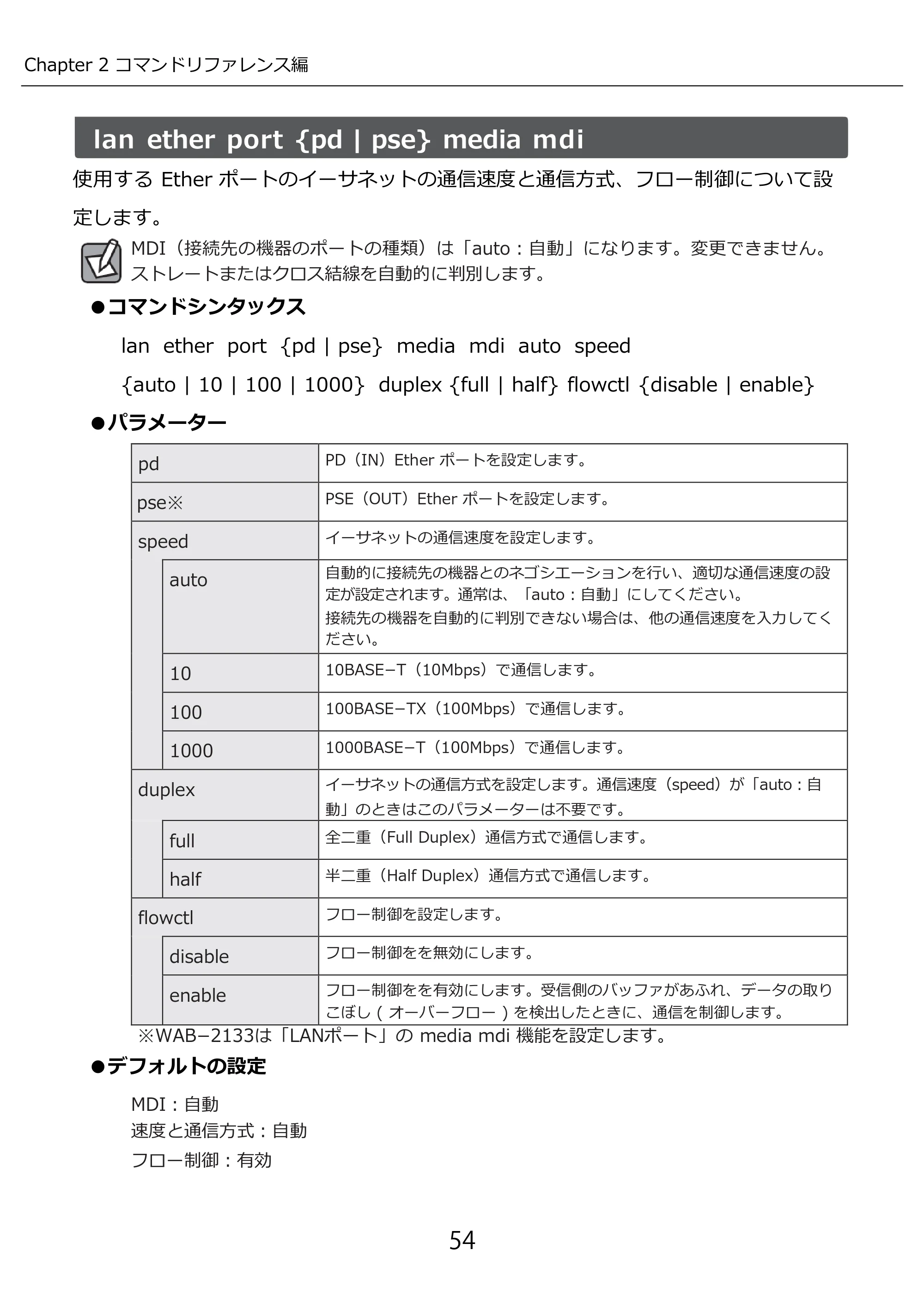 エレコム WAB-M2133 3.コンソール・マニュアル — 原本ページ — 54ページ