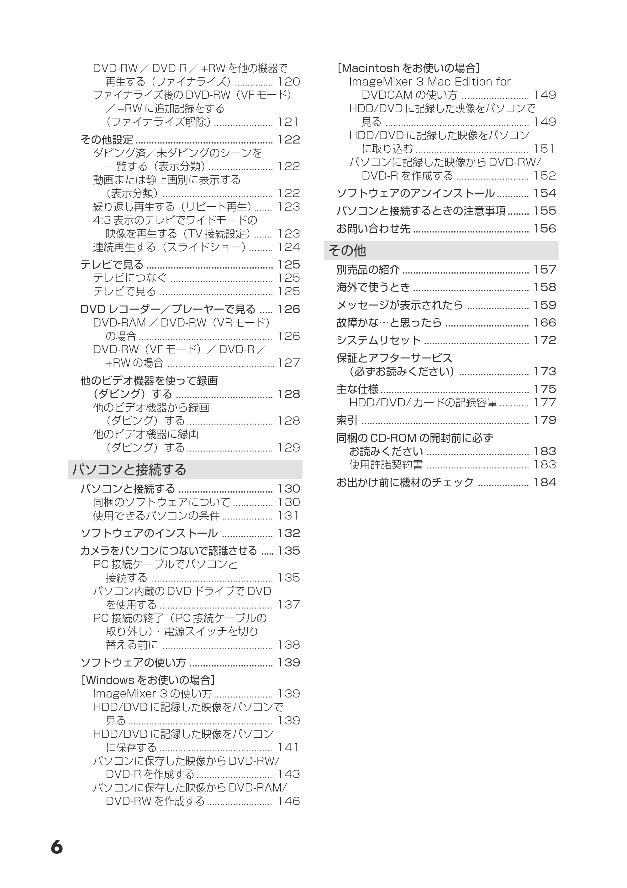 日立 DZ-HS503 取扱説明書 — 原本ページ — 6ページ