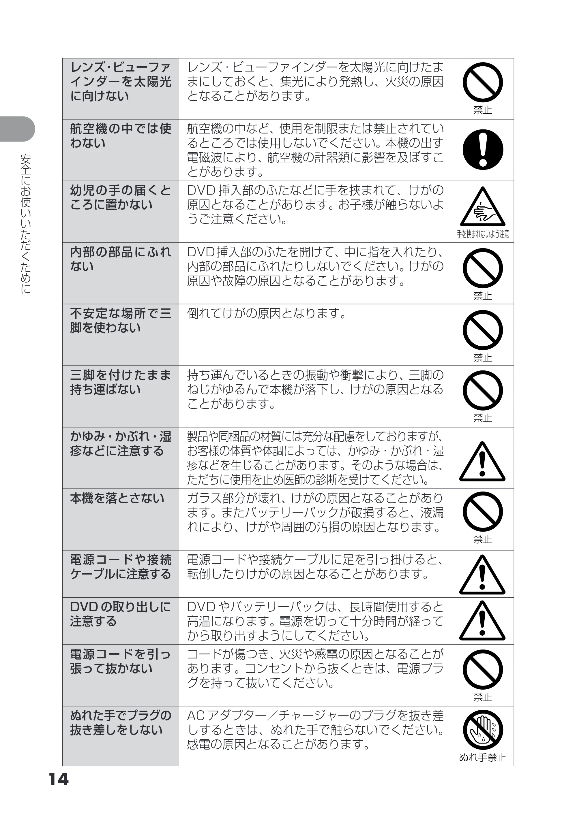 日立 DZ-HS503 取扱説明書 — 原本ページ — 14ページ