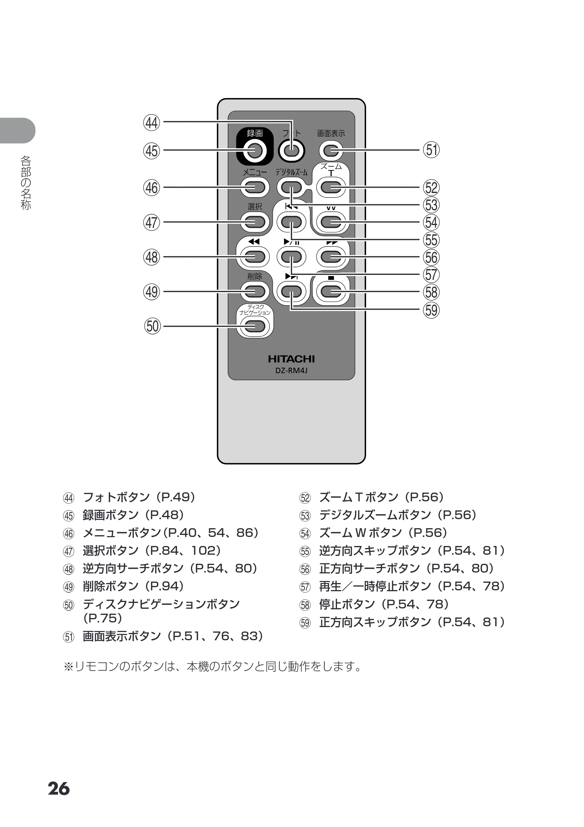 日立 DZ-HS503 取扱説明書 — 原本ページ — 26ページ