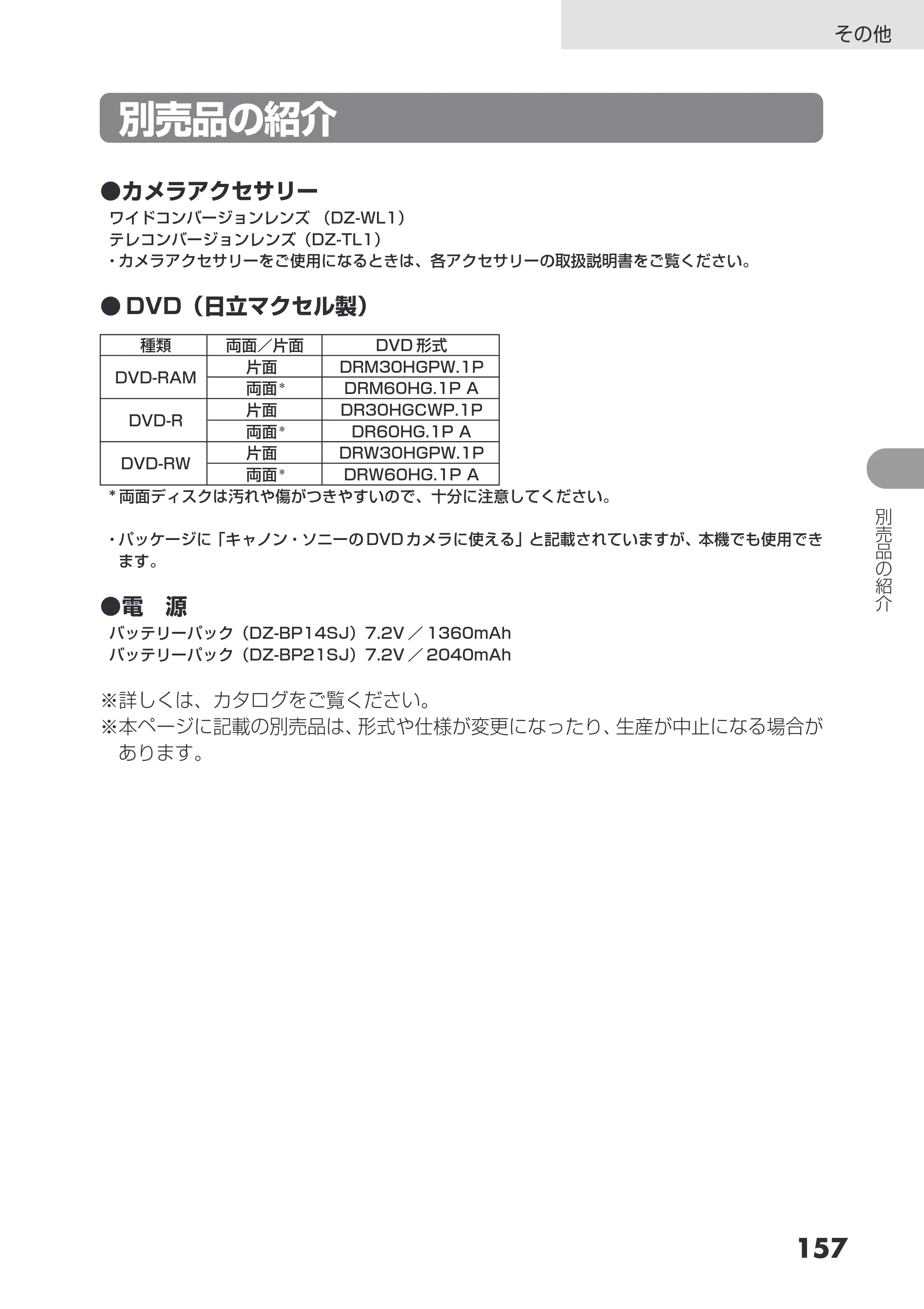 日立 DZ-HS503 取扱説明書 — その他 — 原本ページ — 157ページ