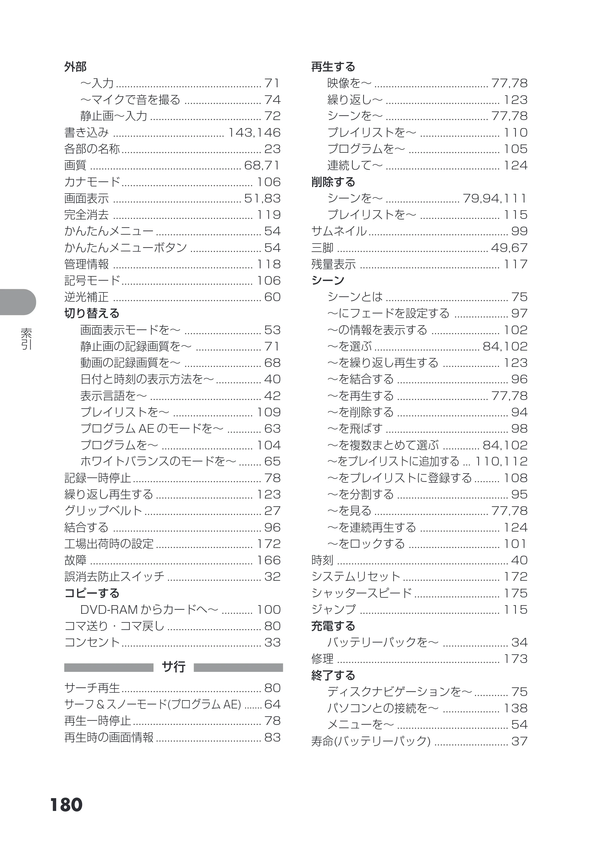 日立 DZ-HS503 取扱説明書 — 原本ページ — 180ページ