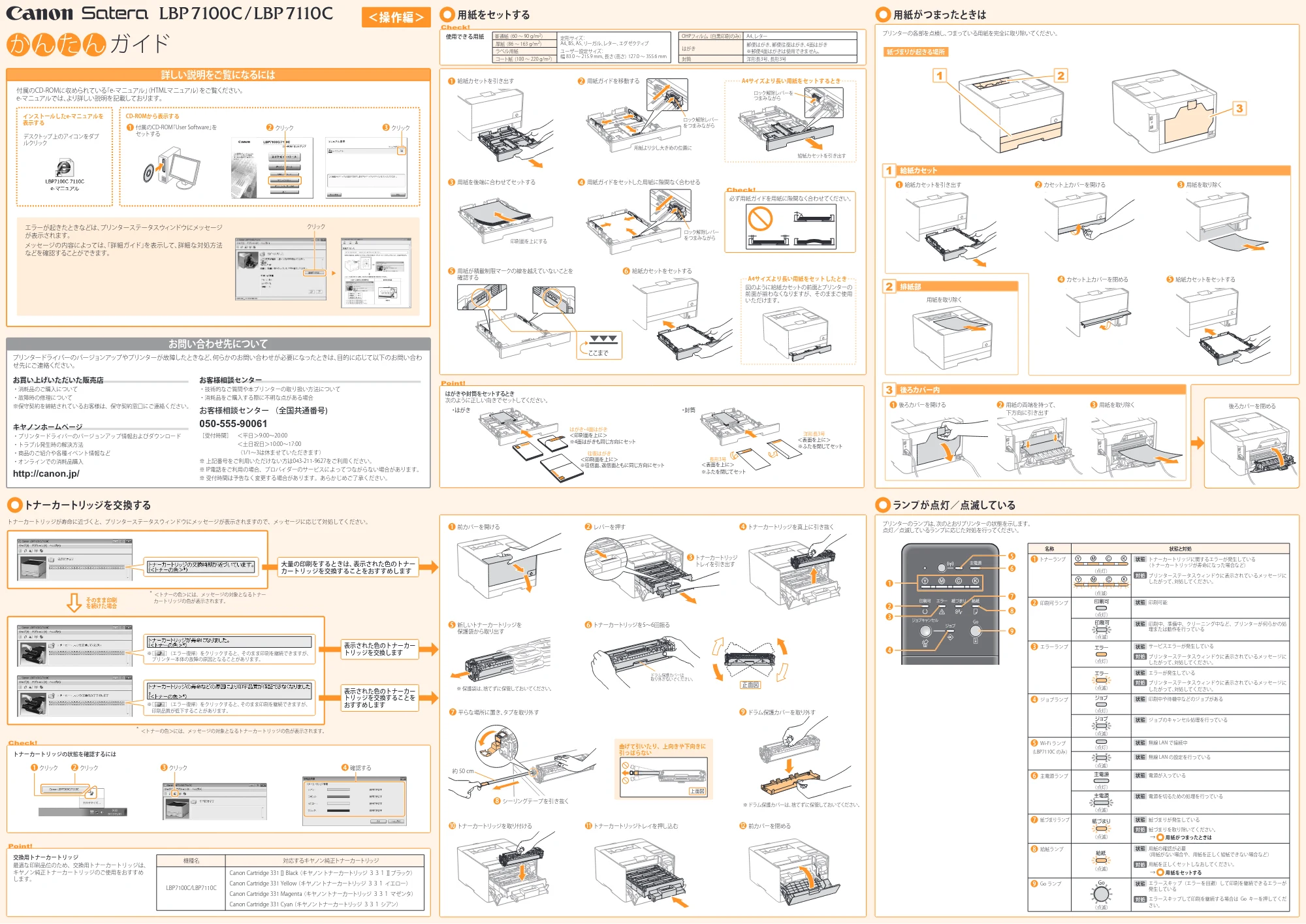キヤノン LBP7110C/LBP7100C かんたん設置ガイド 2013年6月7日更新(PDF:2.63MB) — 原本ページ — 2ページ