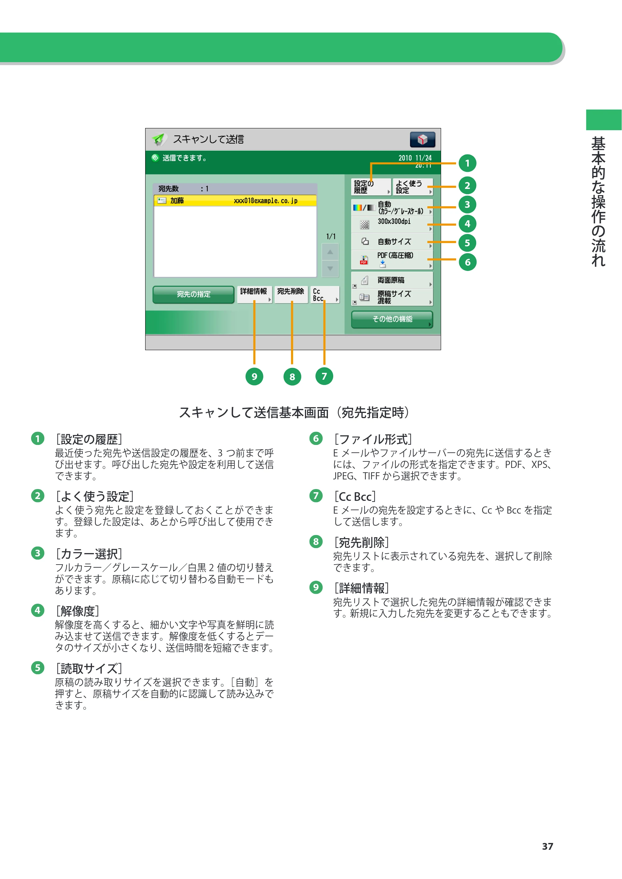 キヤノン imageRUNNER ADVANCE 4045F/4045F-R/4045/4035F/4035/4025F/4025F-R/4025 基本操作ガイド 2012年5月17日更新（PDF：34.8MB） — 原本ページ — 37ページ