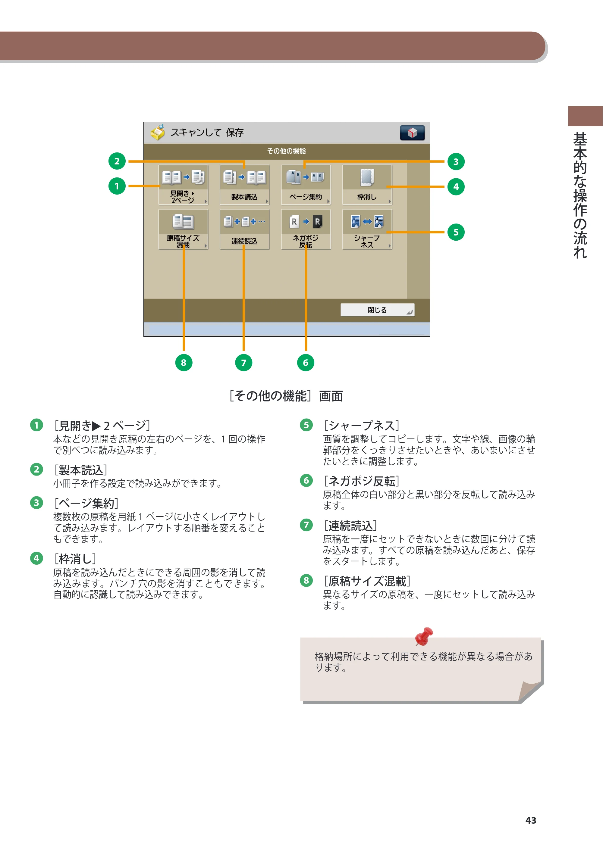 キヤノン imageRUNNER ADVANCE 4045F/4045F-R/4045/4035F/4035/4025F/4025F-R/4025 基本操作ガイド 2012年5月17日更新（PDF：34.8MB） — 原本ページ — 43ページ