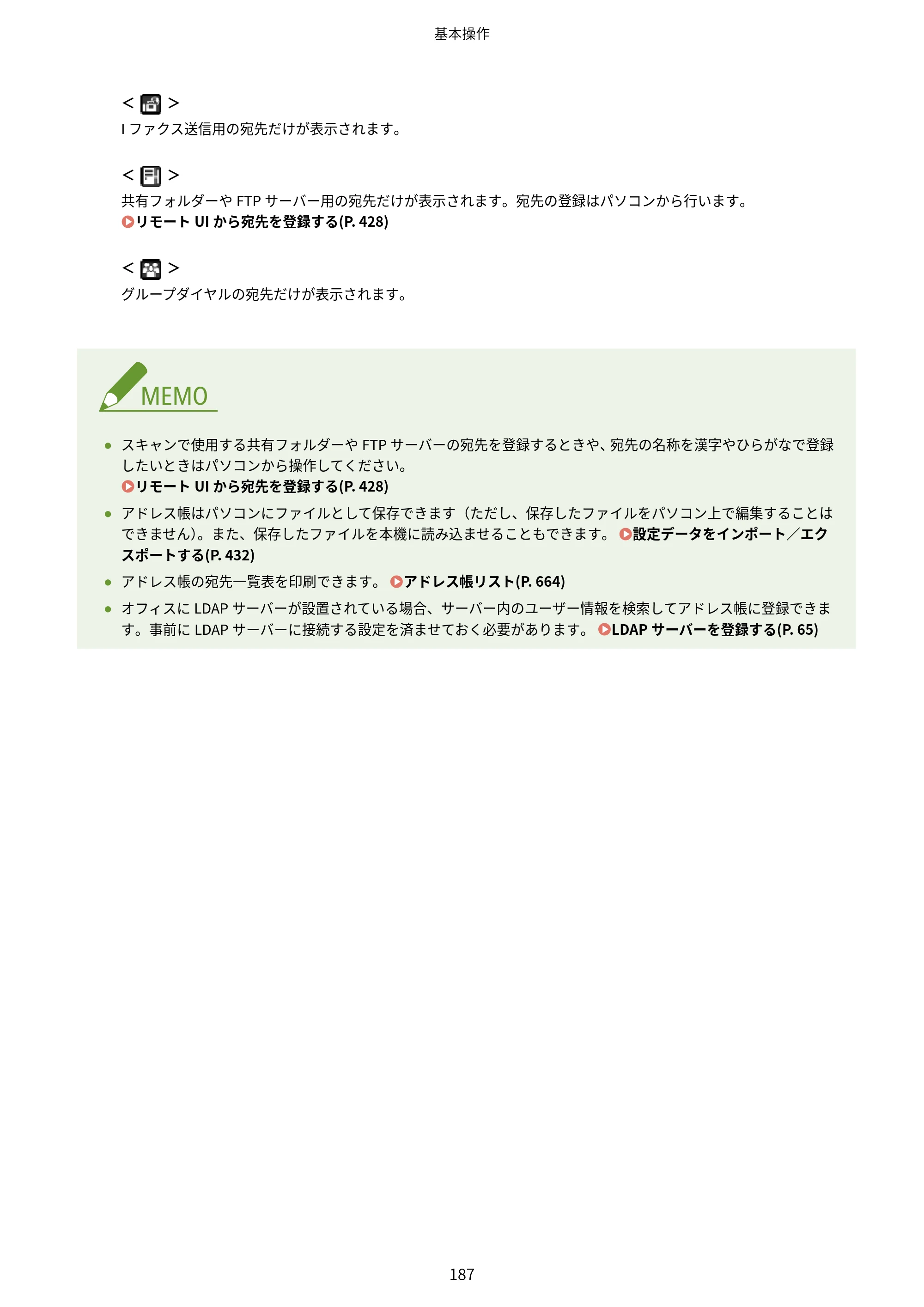 キヤノン WG7350F/7350FM WG7300 series オンラインマニュアル PDF版 2019年4月11日更新（PDF：7.66MB） — 原本ページ — 196ページ