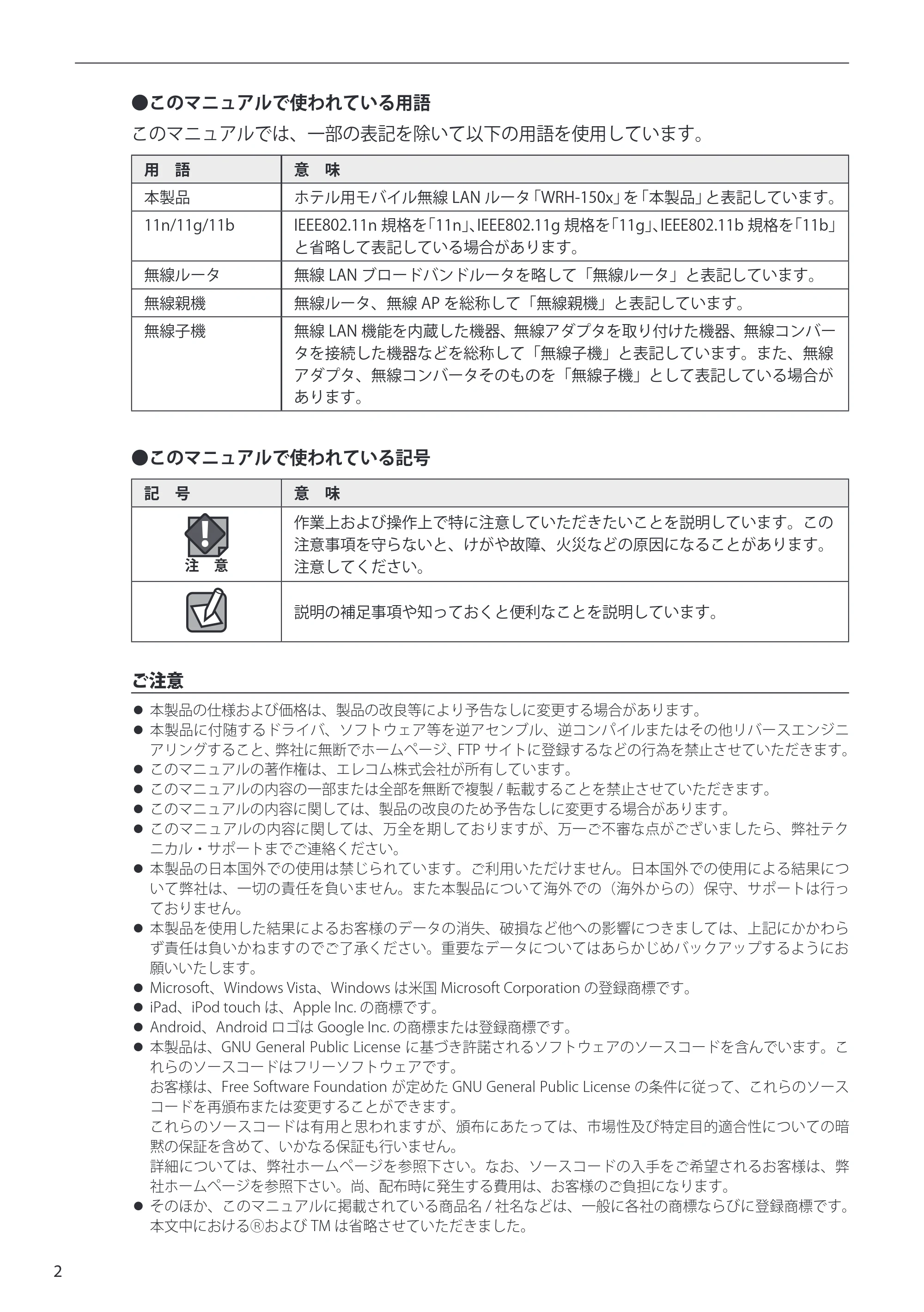 エレコム WRH-150BK 詳細説明書 — 原本ページ — 2ページ